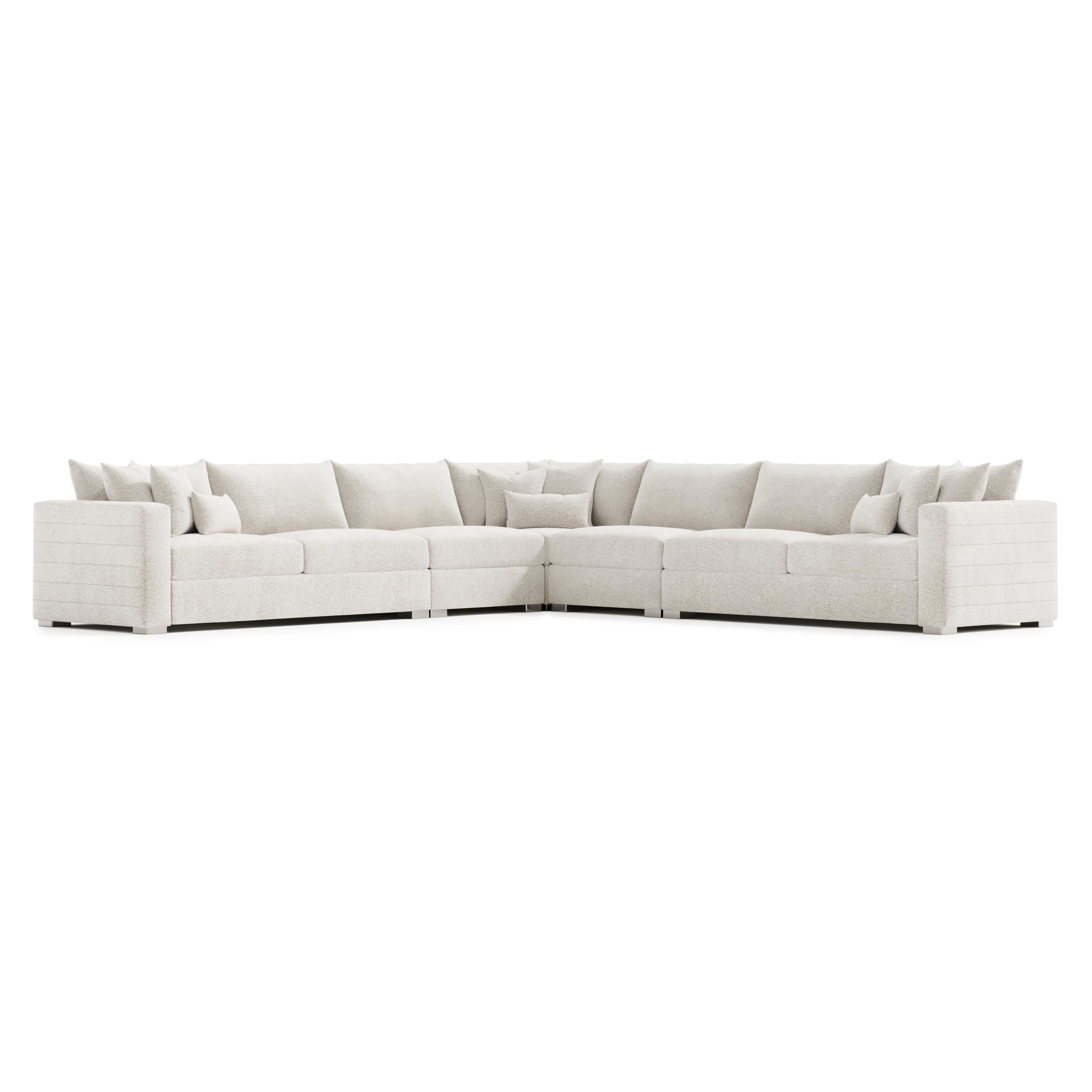 Bernhardt Helena Fabric Sectional Metal Foot