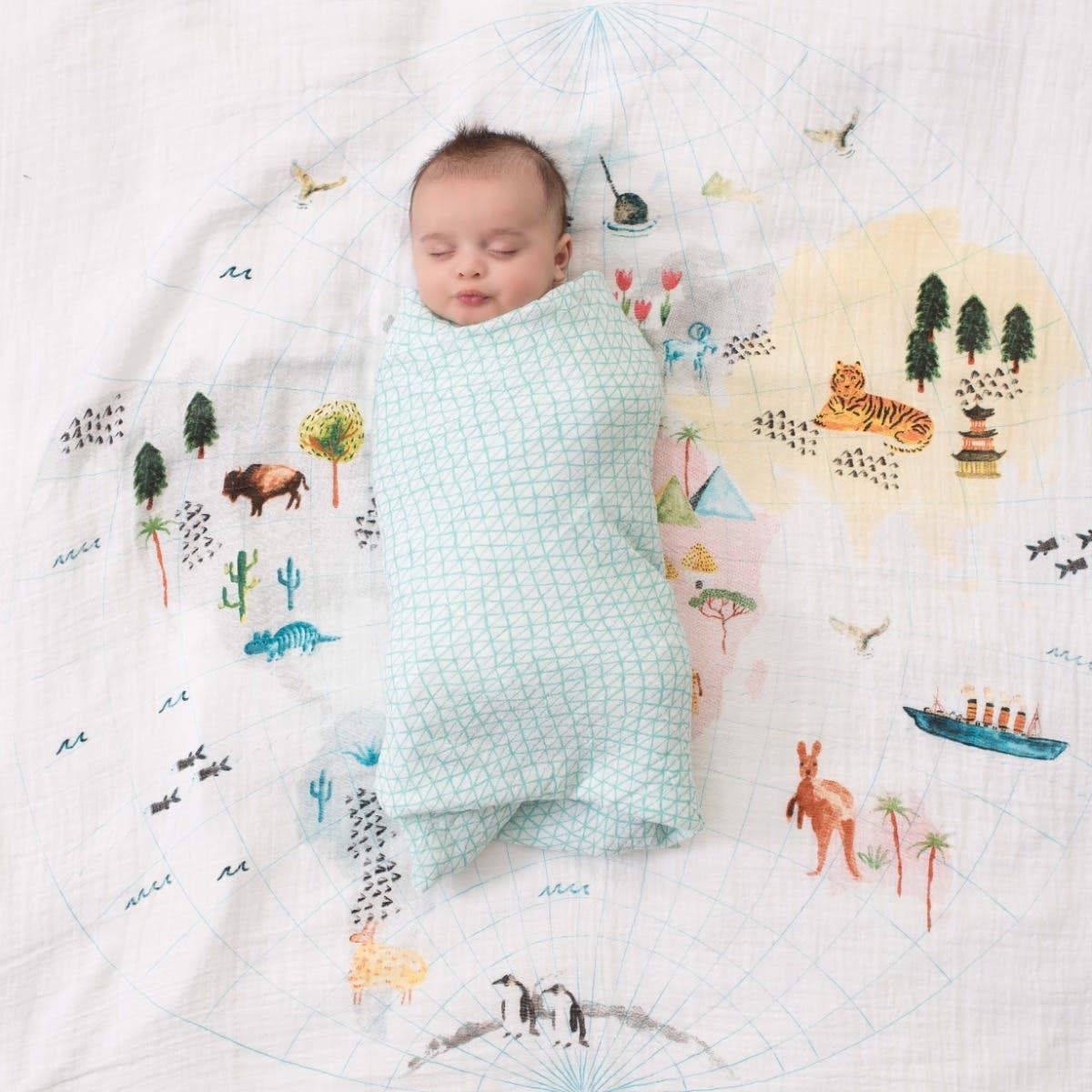 Boutique 100% Cotton Muslin Swaddle Blanket