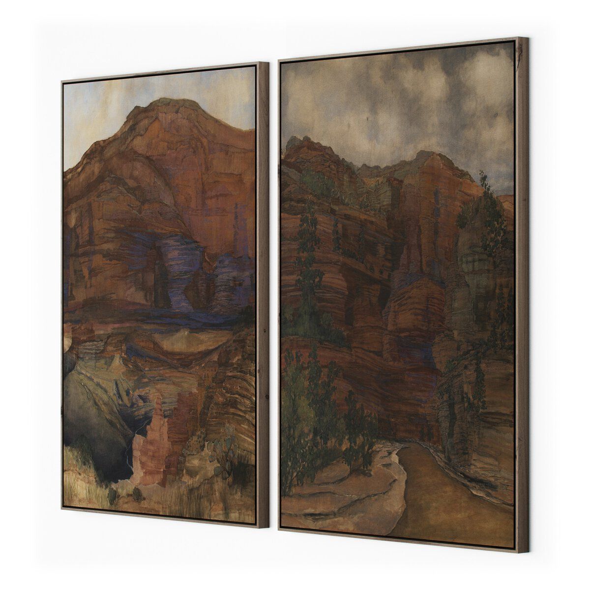 Desert Diptych By Aileen Fitzgerald