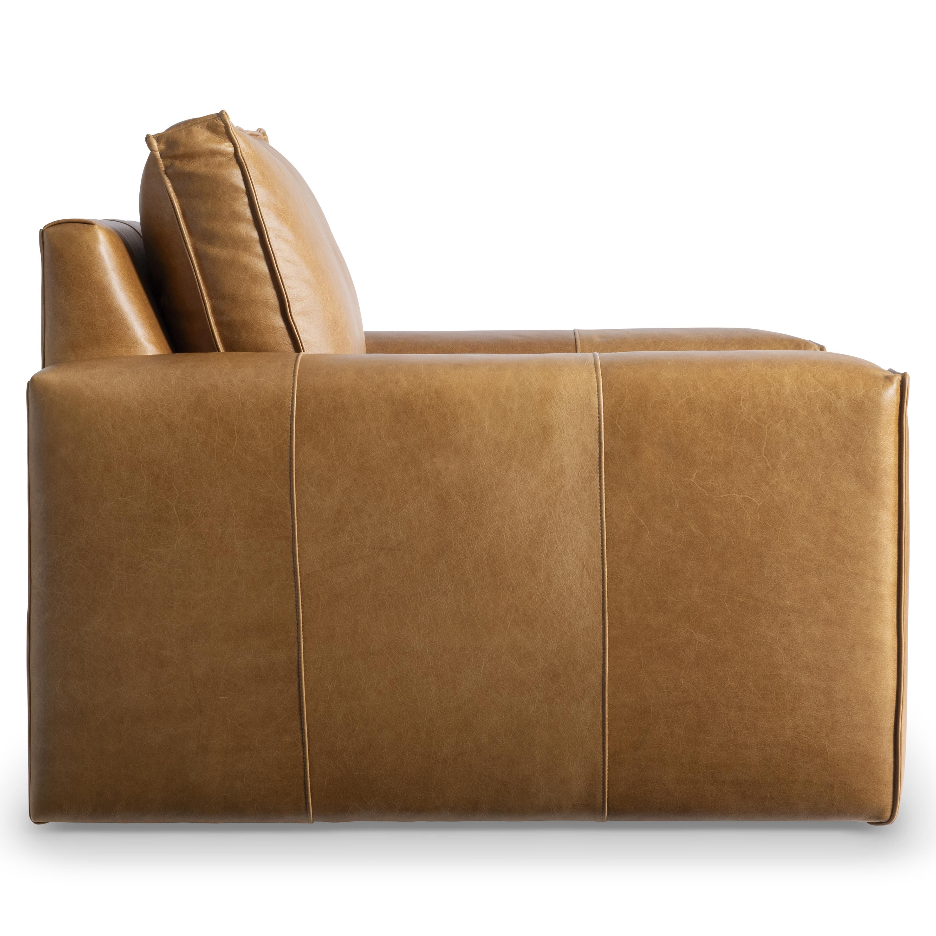 Bernhardt Furniture Nest Leather Swivel Chair