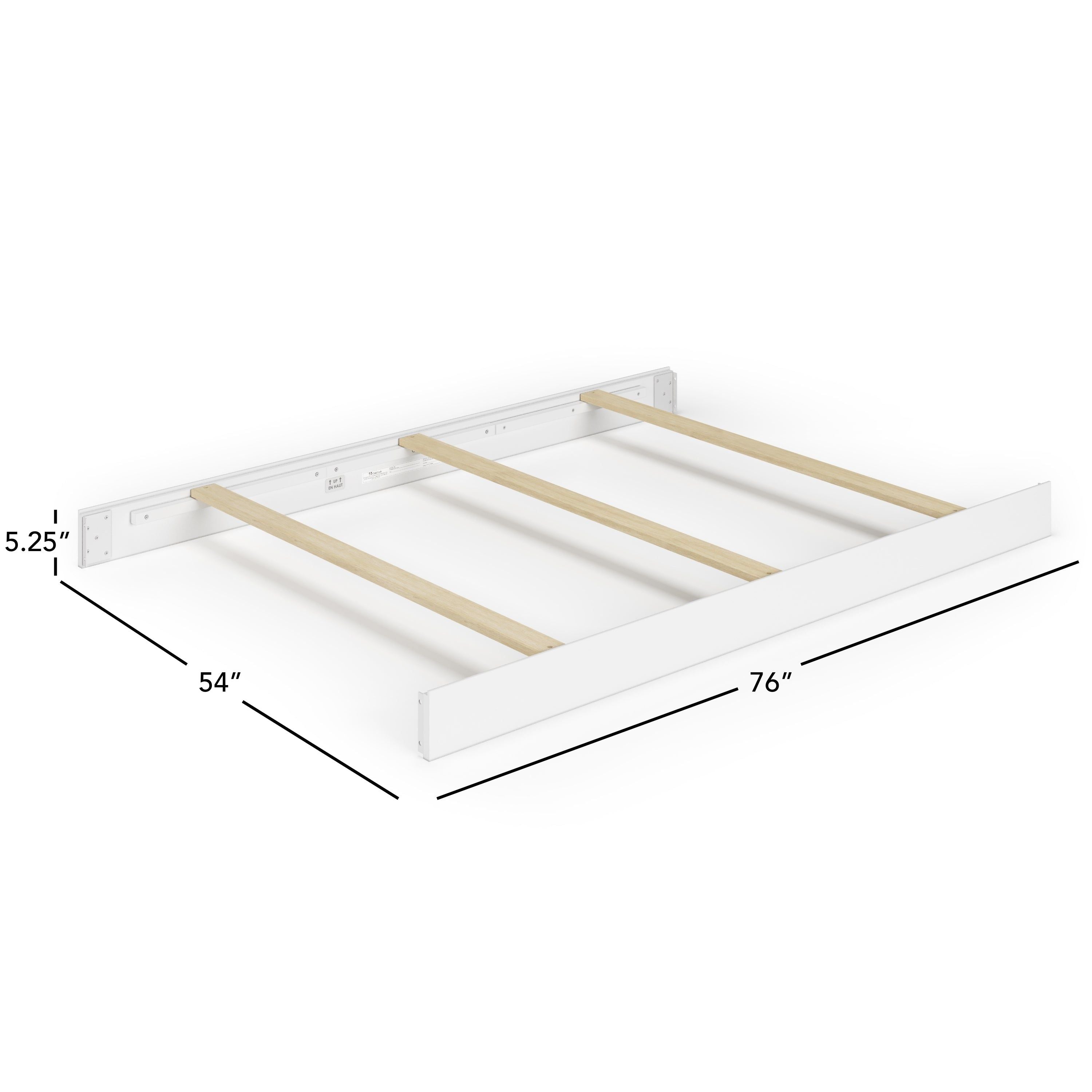 F06401 - Full-size Bed Rails, Matte White