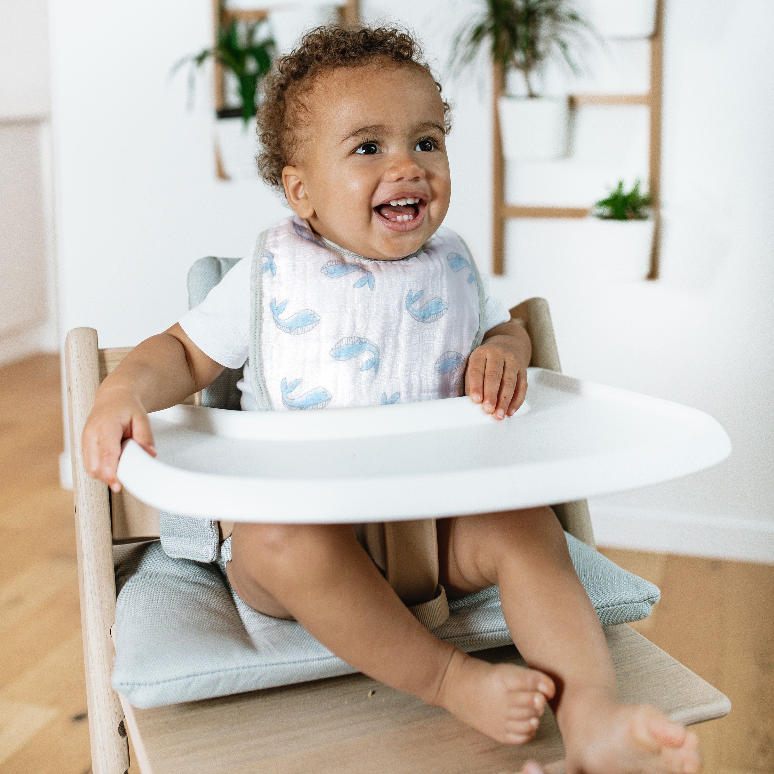 Essentials Cotton Muslin Snap Bibs 3 Pack
