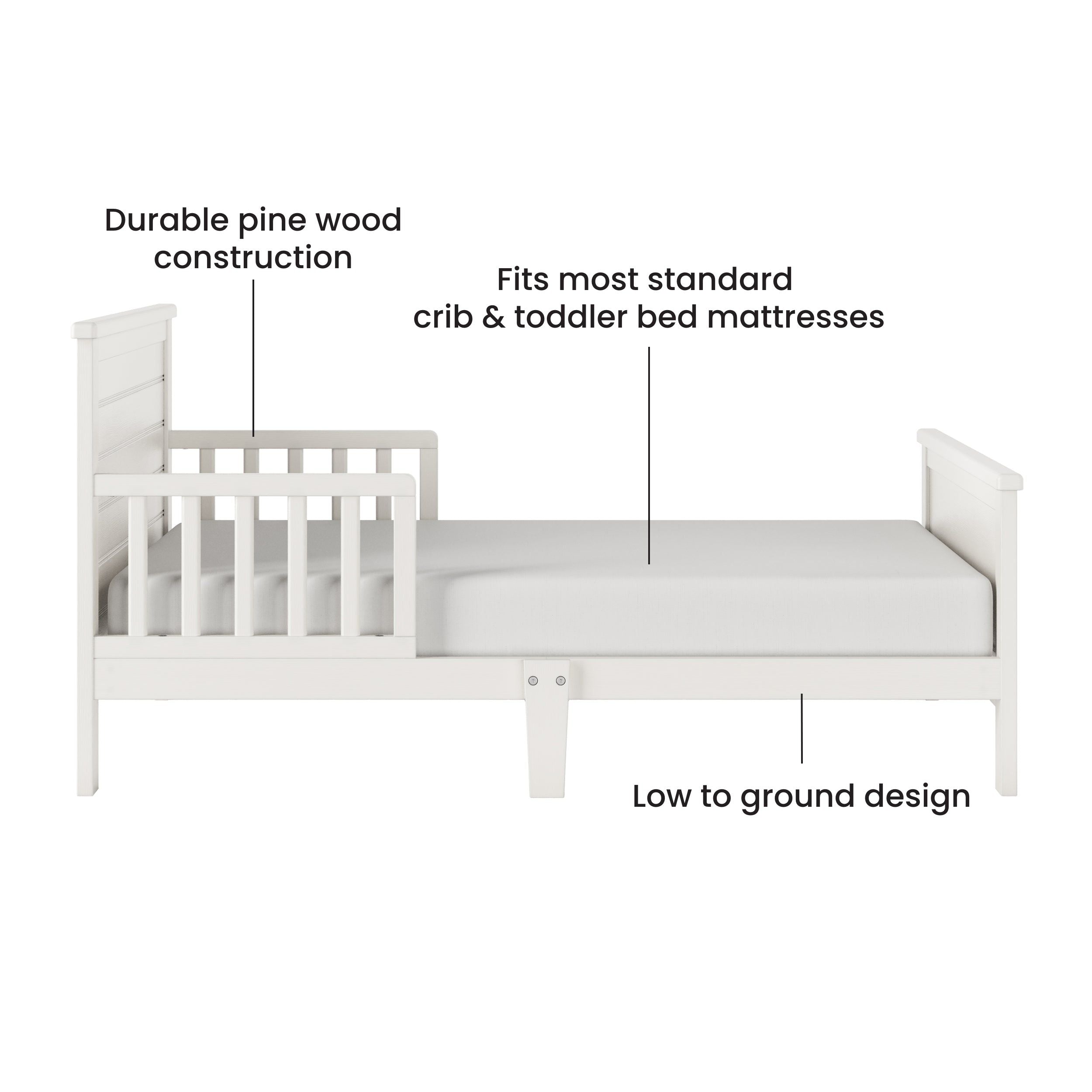Woodland Toddler Bed, Brushed Cotton