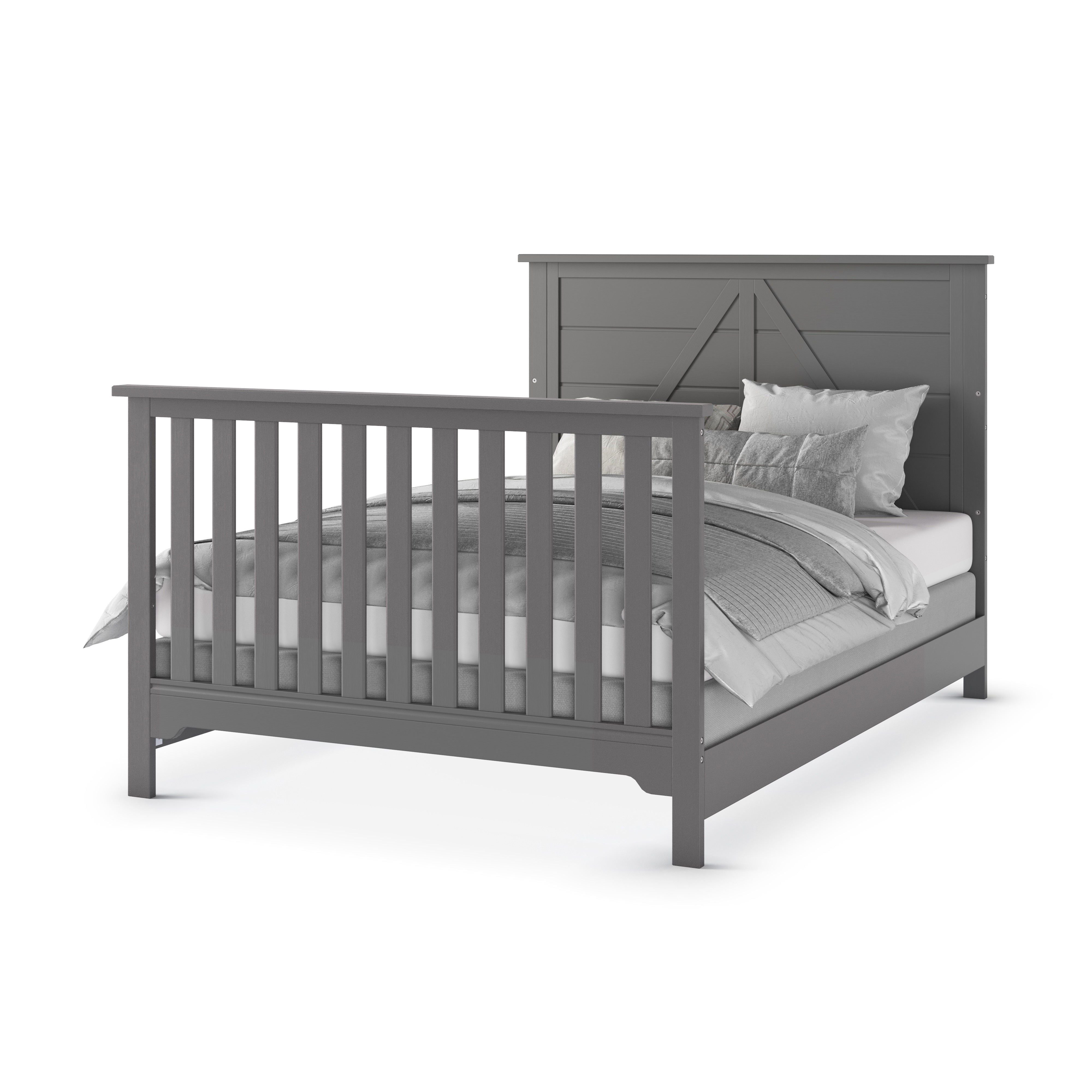 F06401 - Full-Size Bed Rails, Brushed Pebble