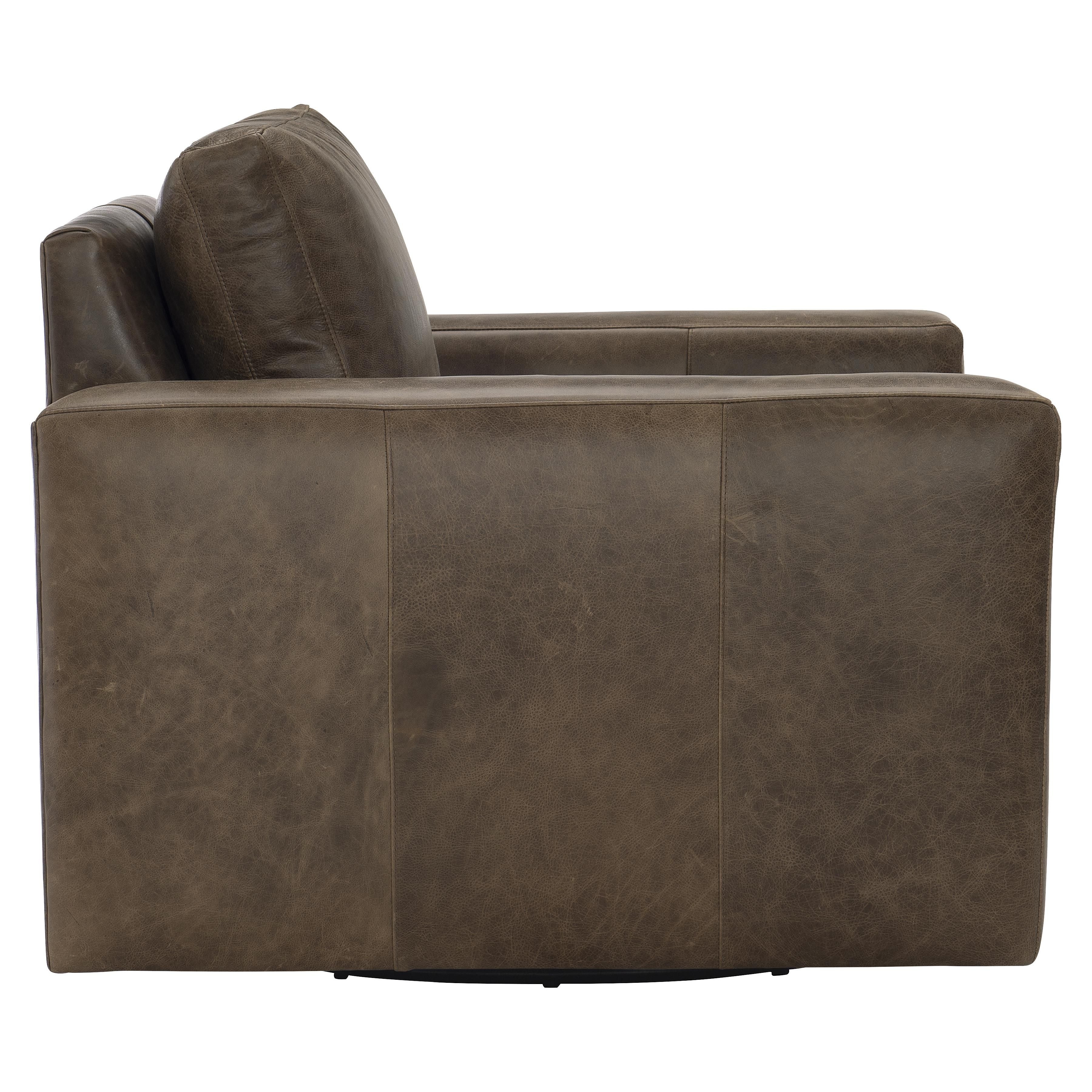 Bernhardt Dawkins Leather Swivel Chair