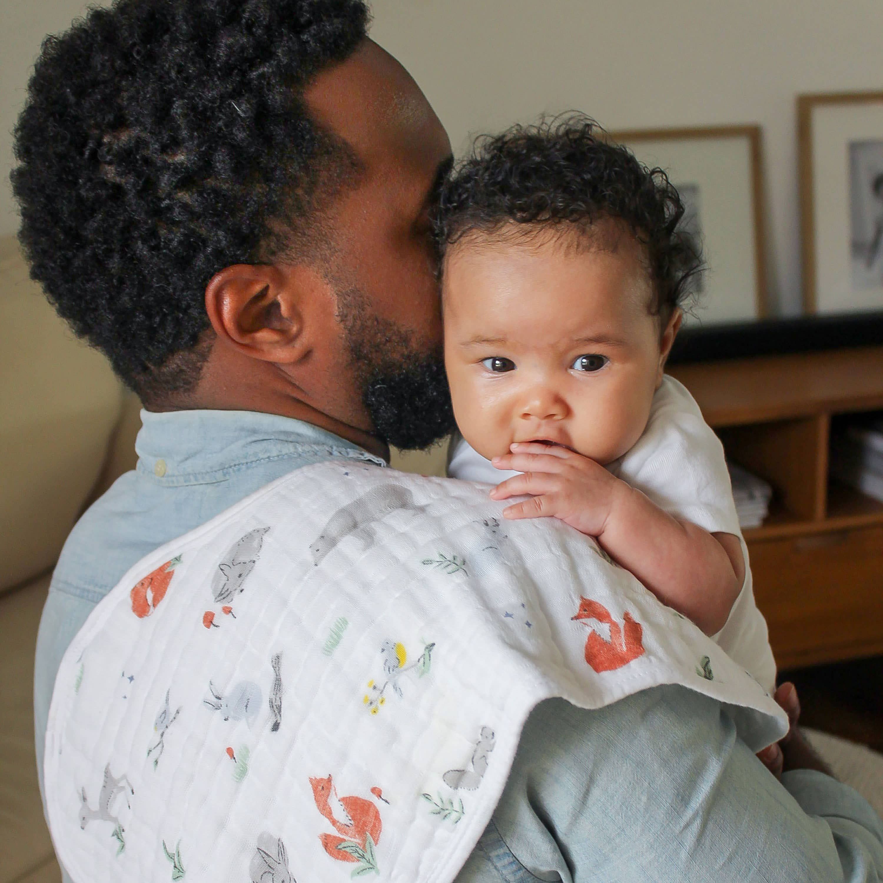 Boutique 100% Cotton Muslin Burpy Bibs 2 Pack