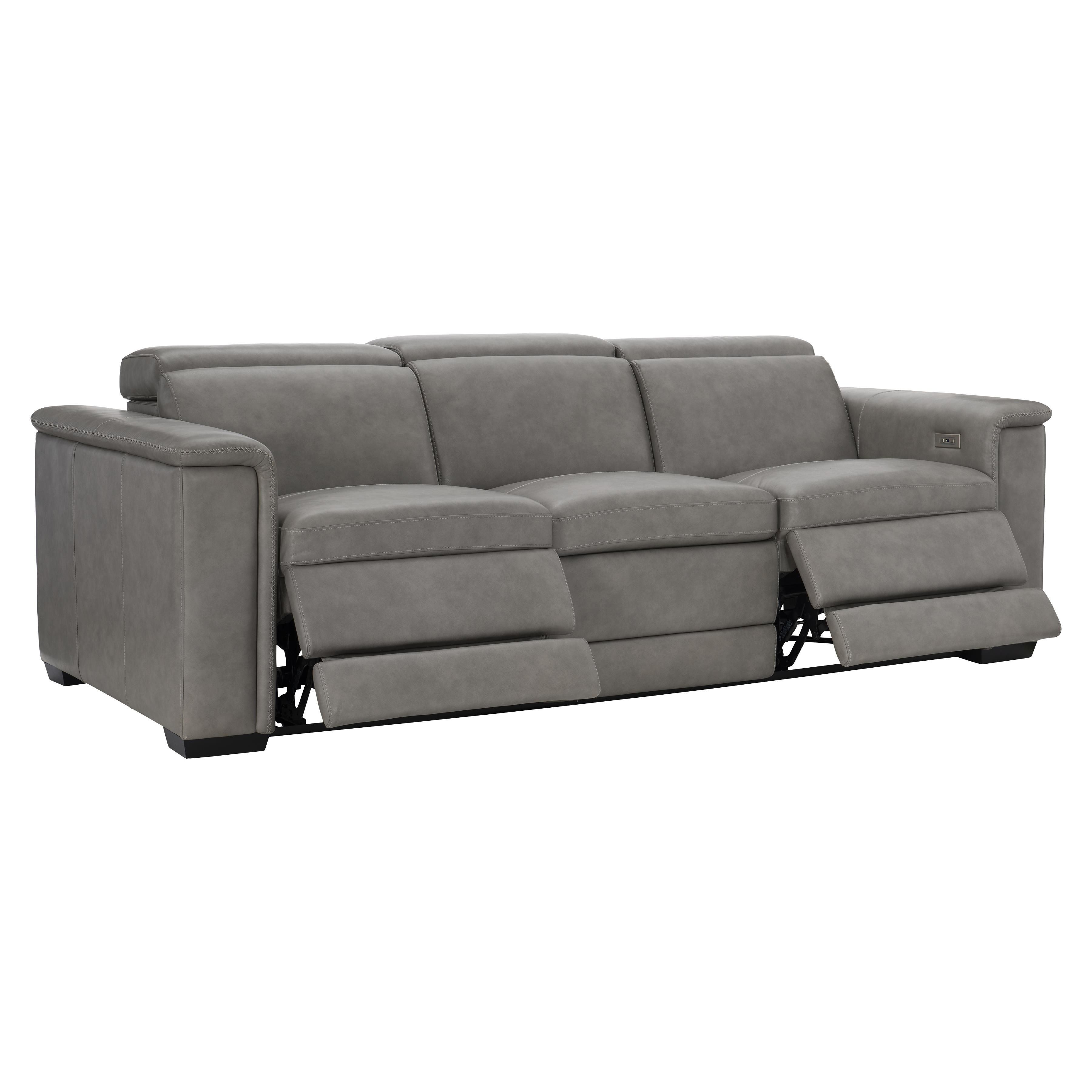 Bernhardt Furniture Lioni Leather Power Motion Sofa