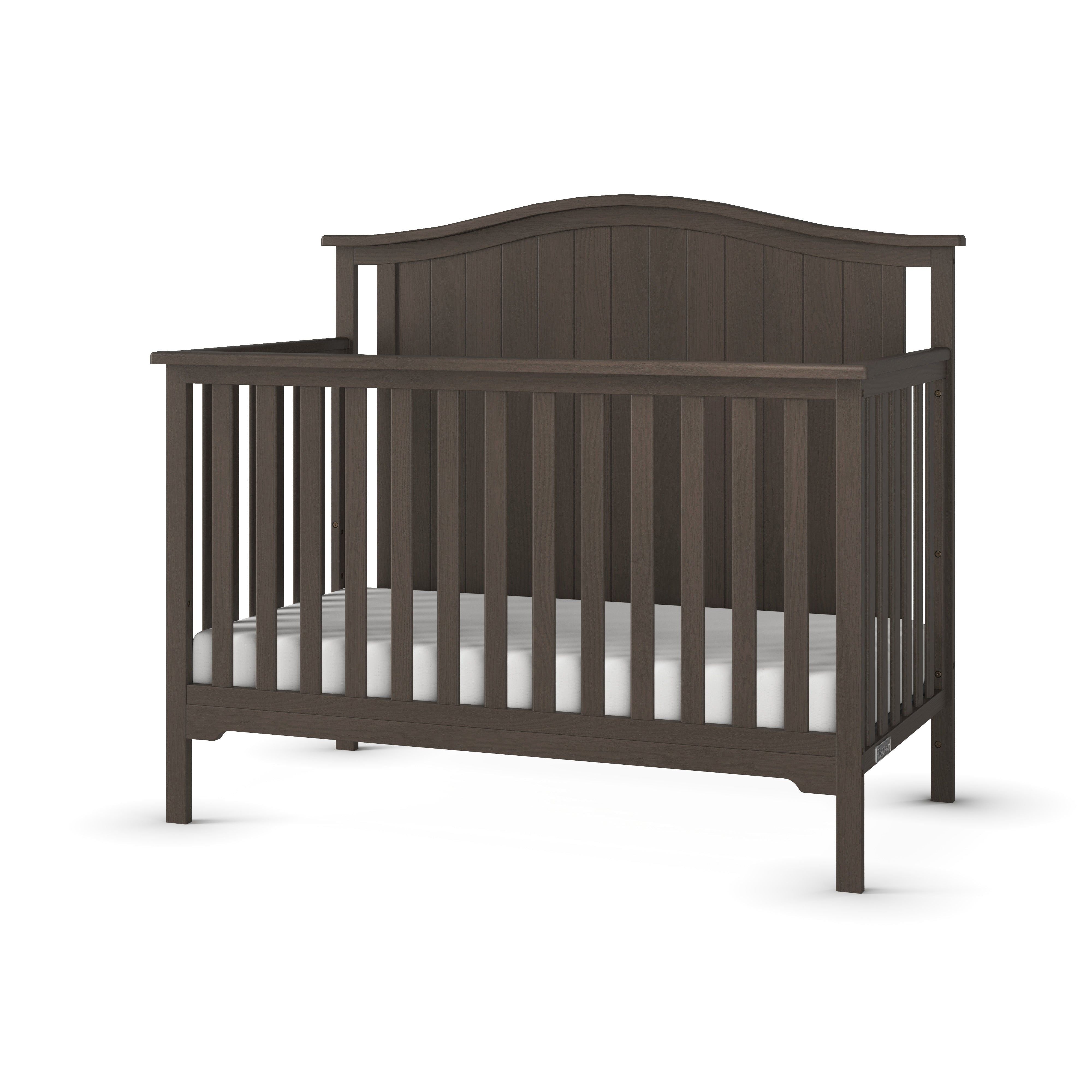 Hampton Arch Top 4-in-1 Convertible Crib, Dapper Grey