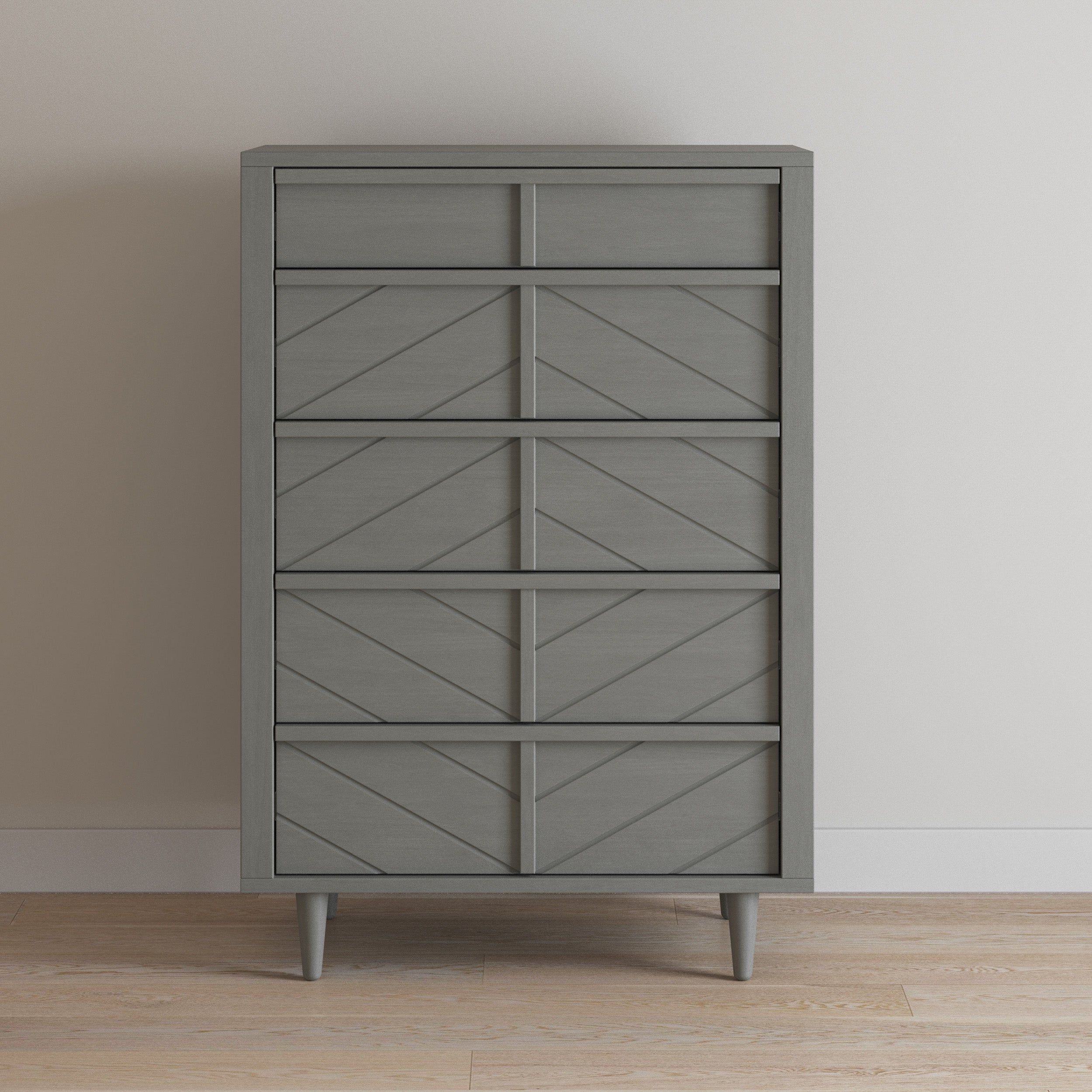 Surrey Hill 5 Drawer Chest, Lunar Gray
