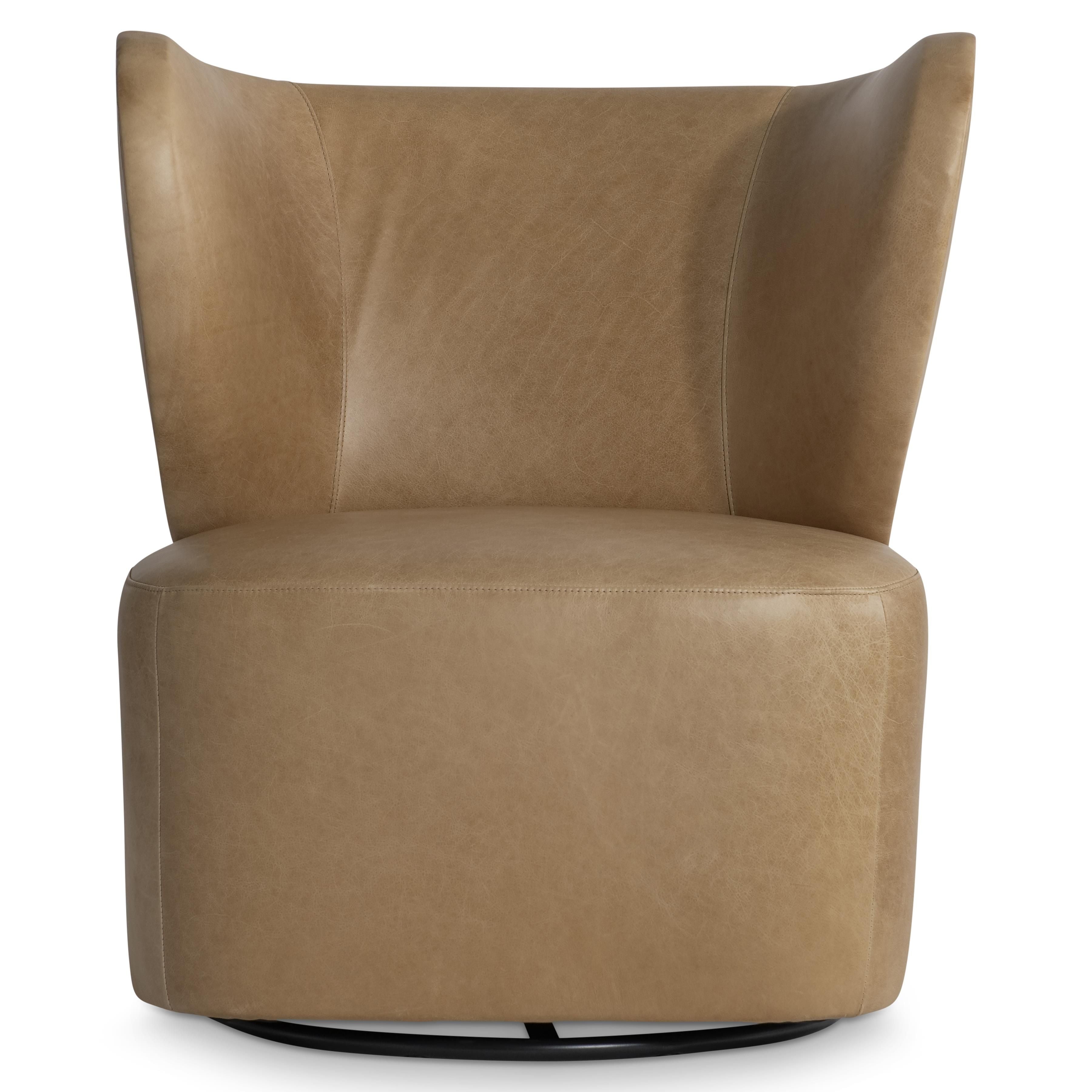 Bernhardt Furniture – Oliver Leather Swivel Chair