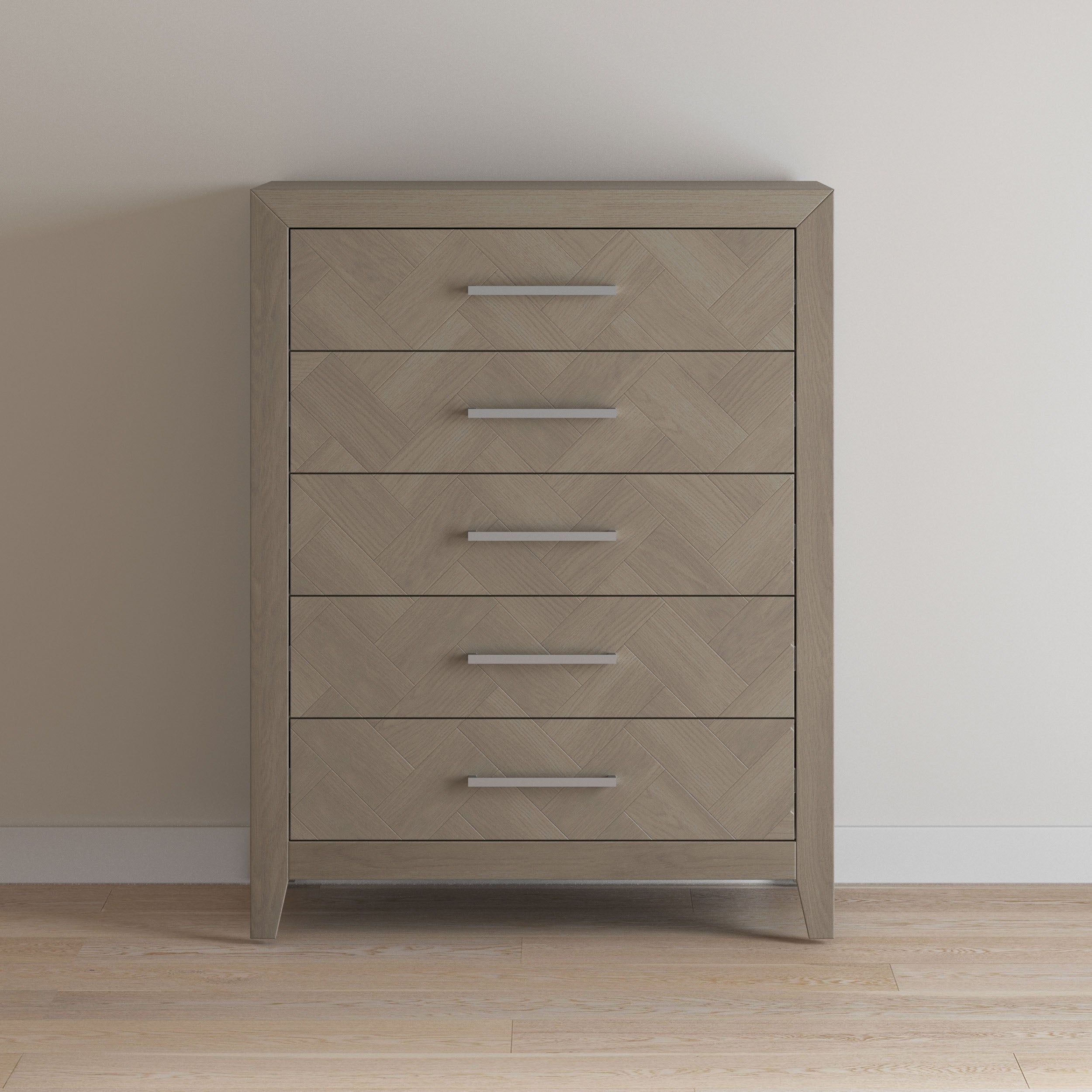 Kieran 5-Drawer Chest, Crescent Gray