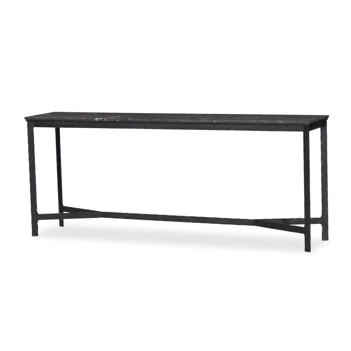 Hammered Iron Console Table