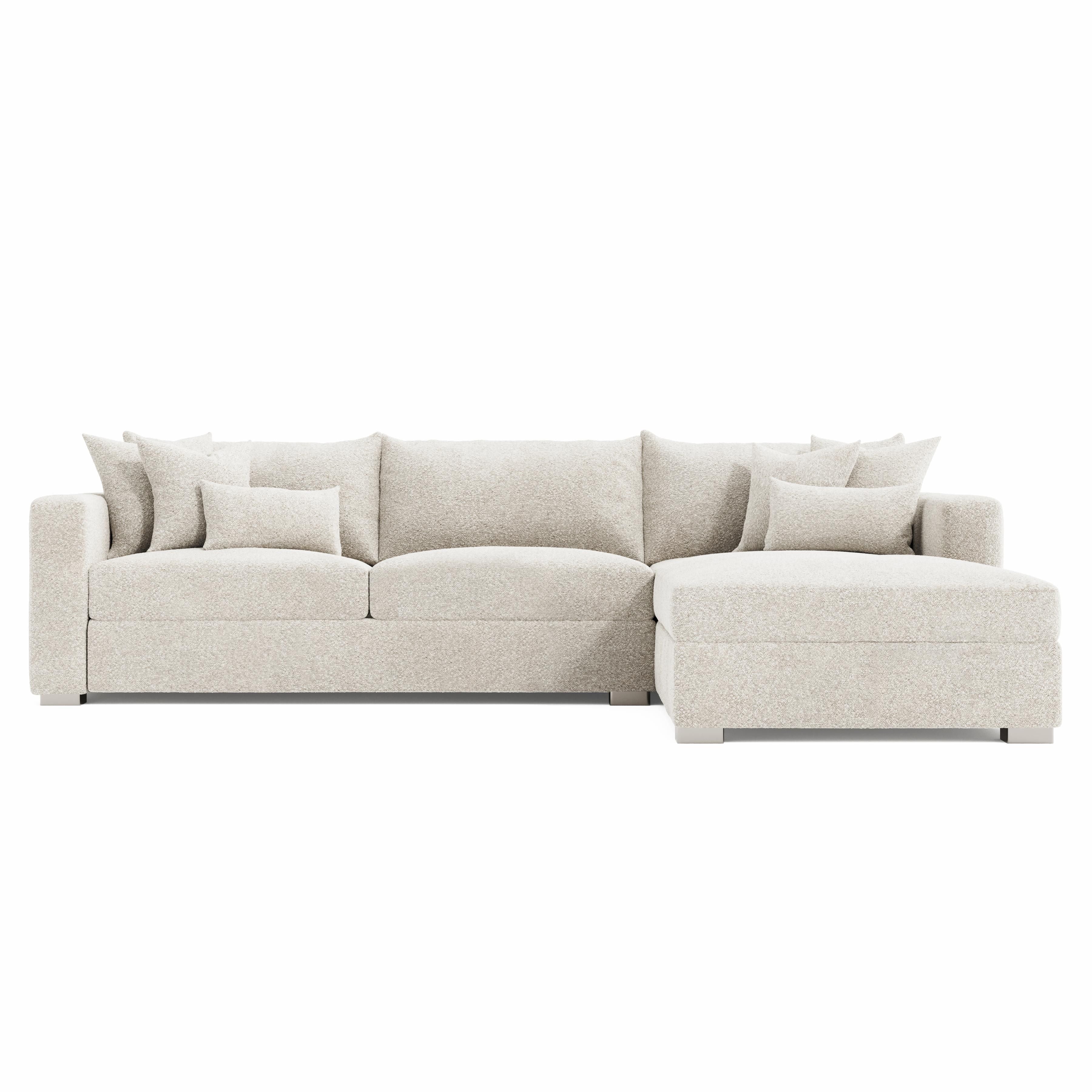 Bernhardt Helena Fabric Sectional Metal Foot