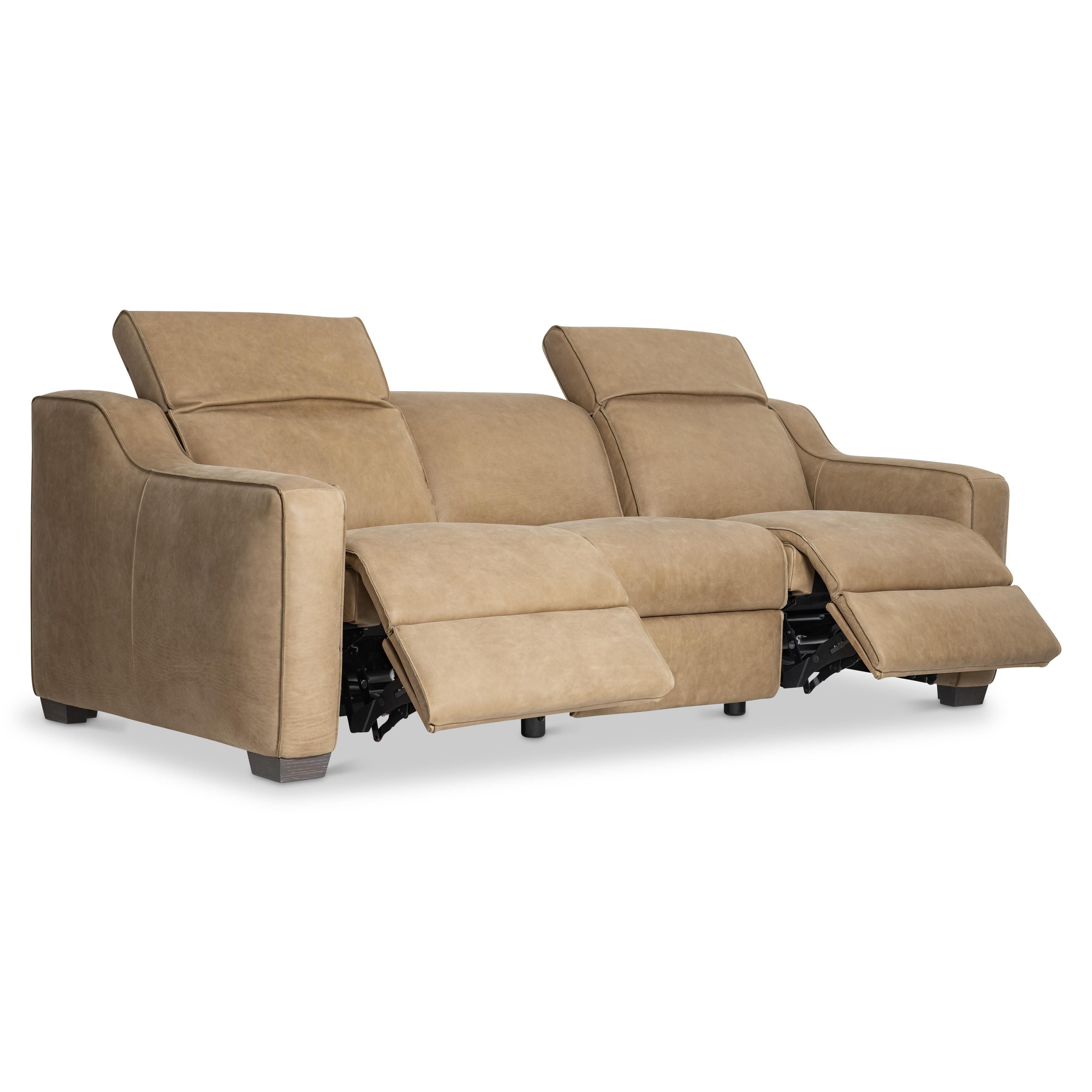 Bernhardt Furniture – Flynn Leather Power Motion Sofa