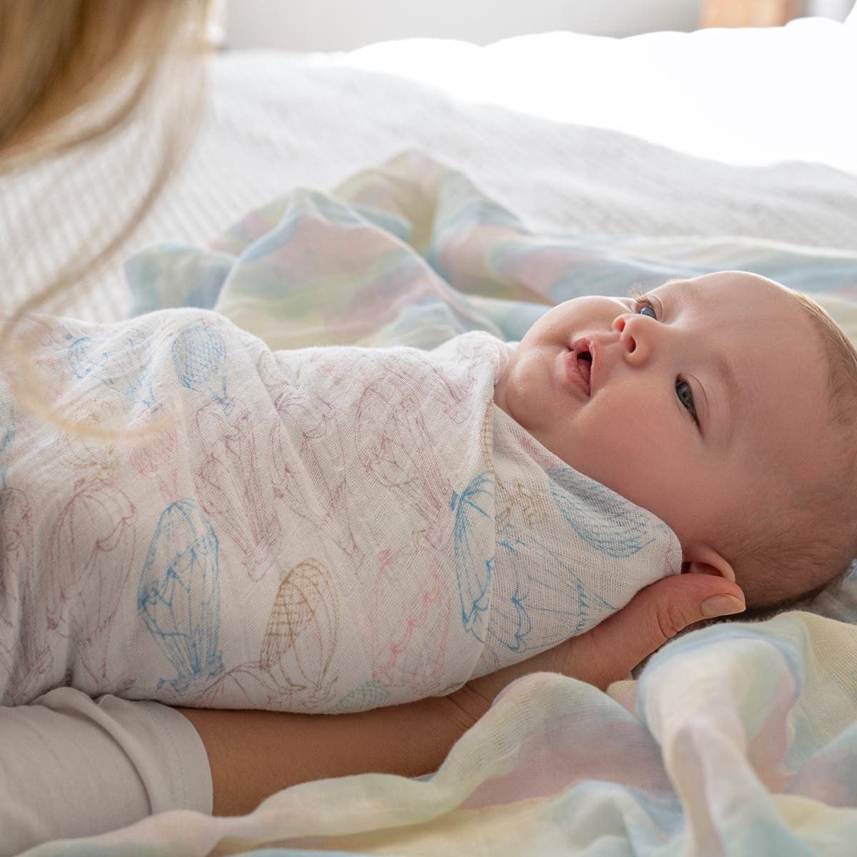Organic Cotton Muslin Swaddle Blanket 4 Pack
