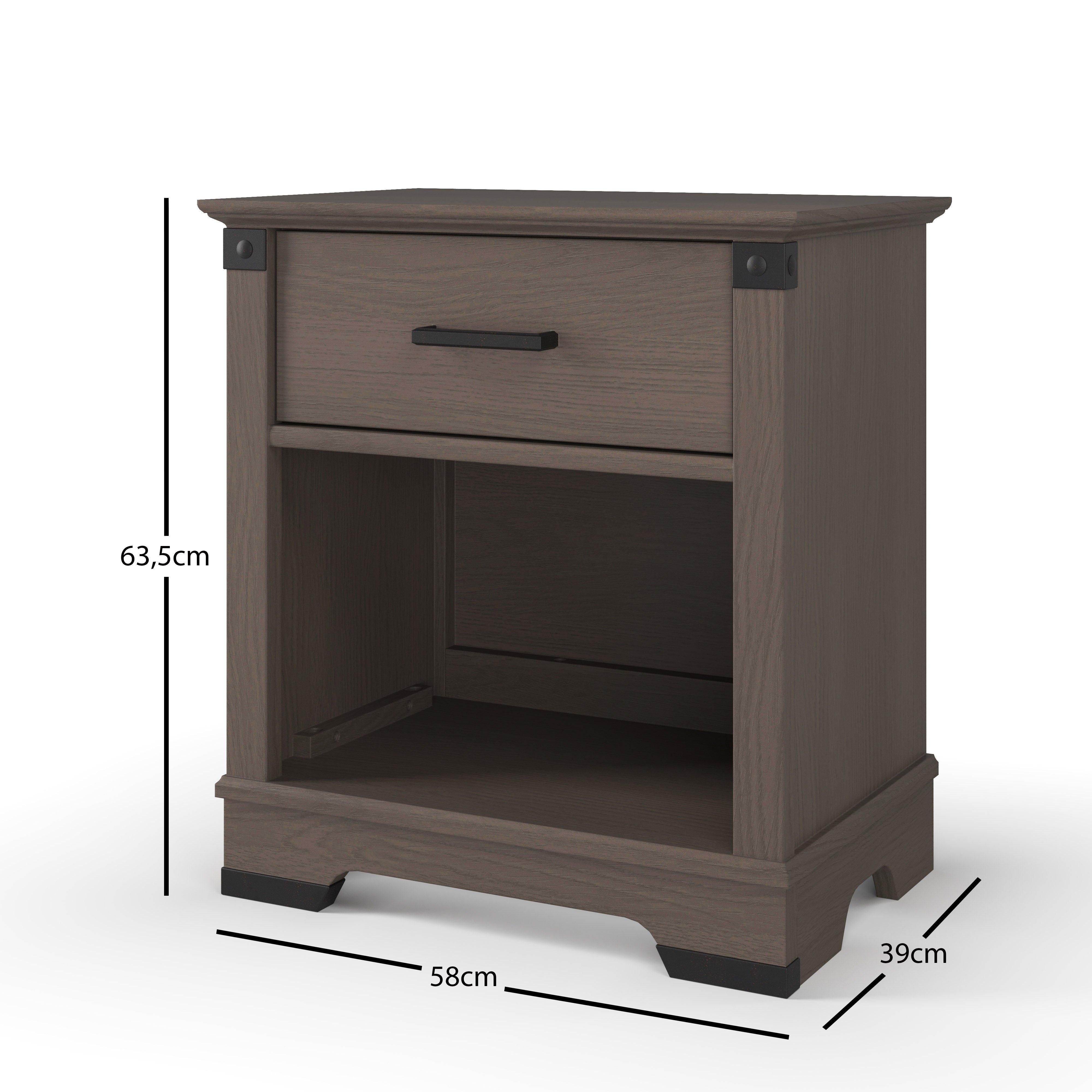 Redmond Nightstand, Dapper Gray