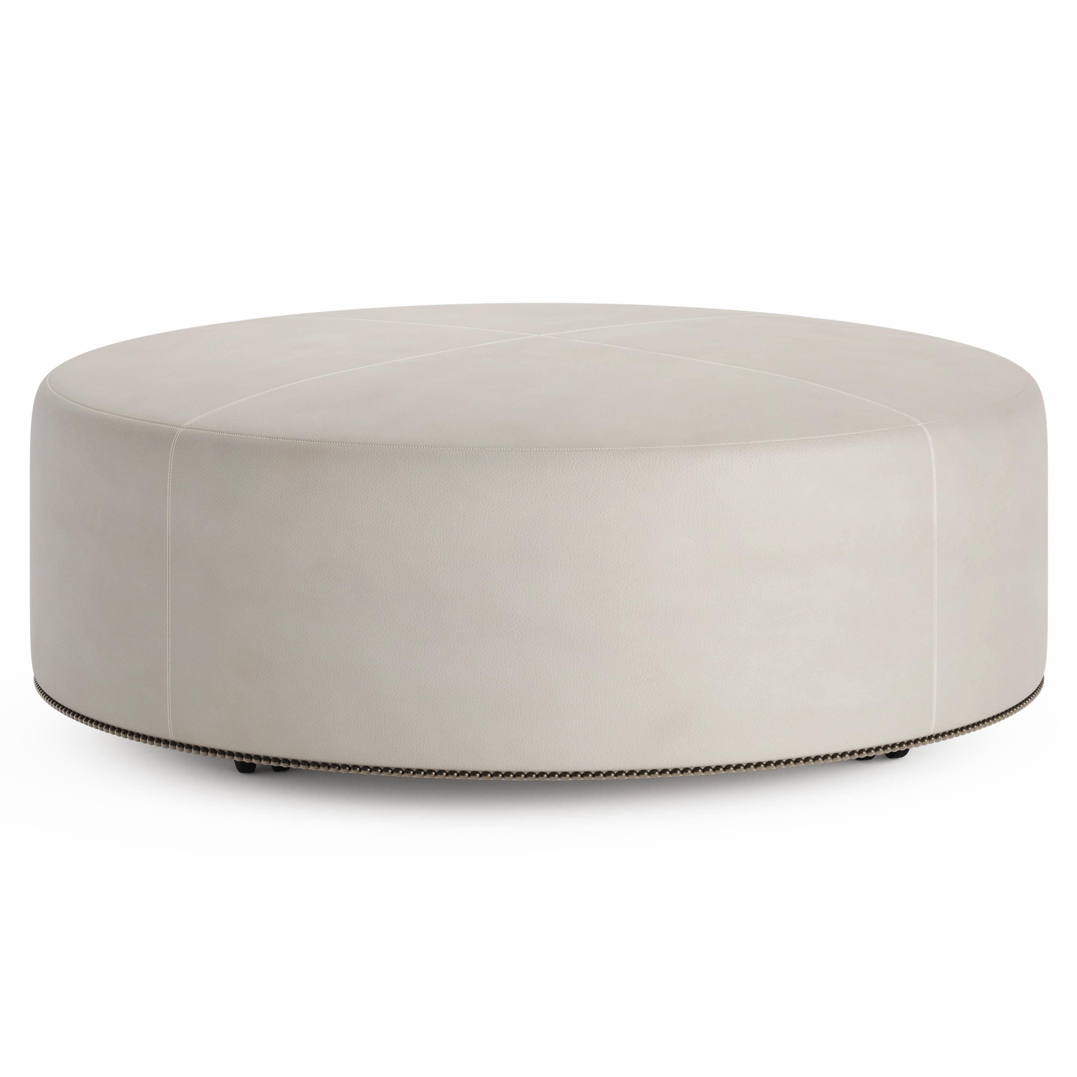 Bernhardt Furniture Lolo Leather Ottoman