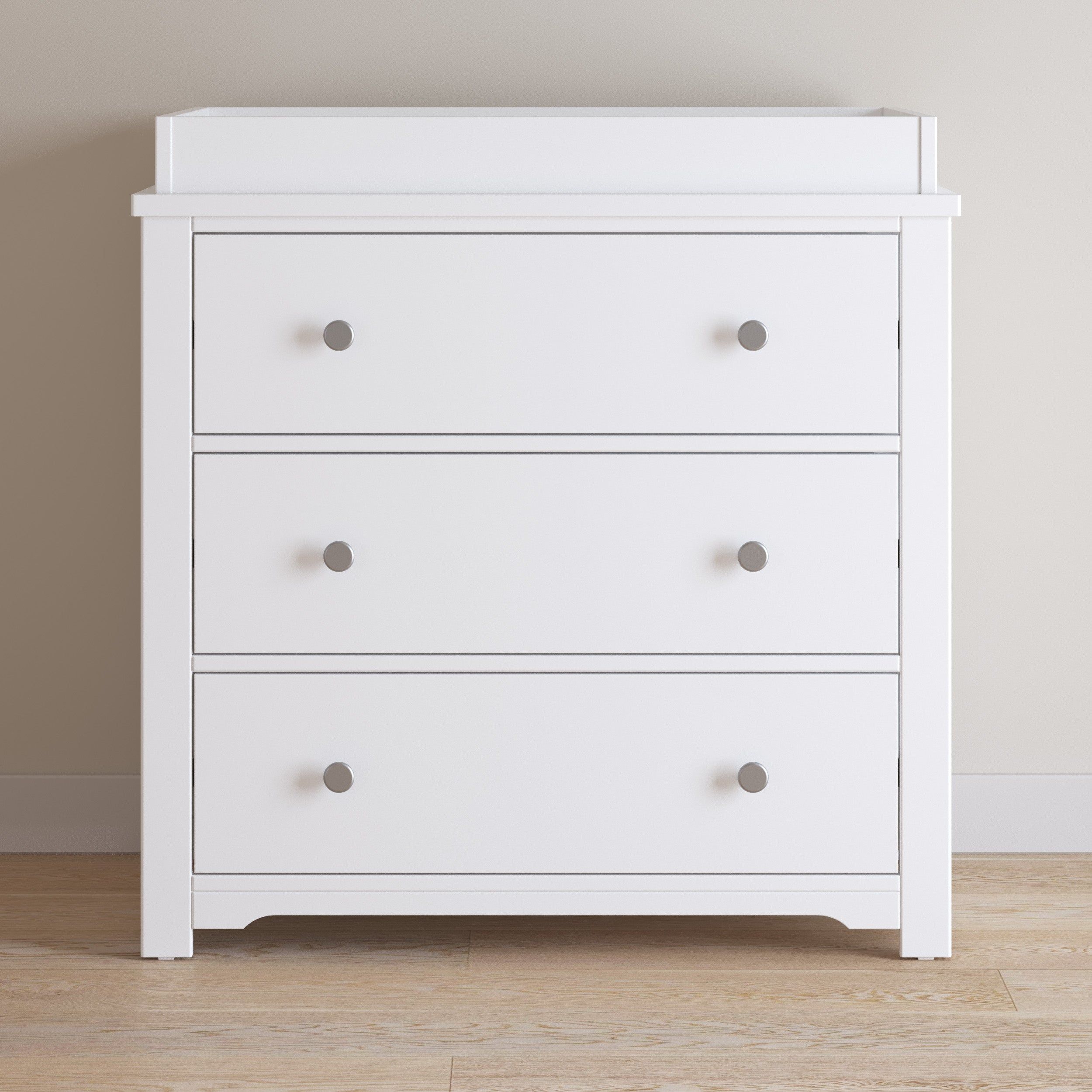 Harmony 3-Drawer Dresser With Changing Table Topper Matte White