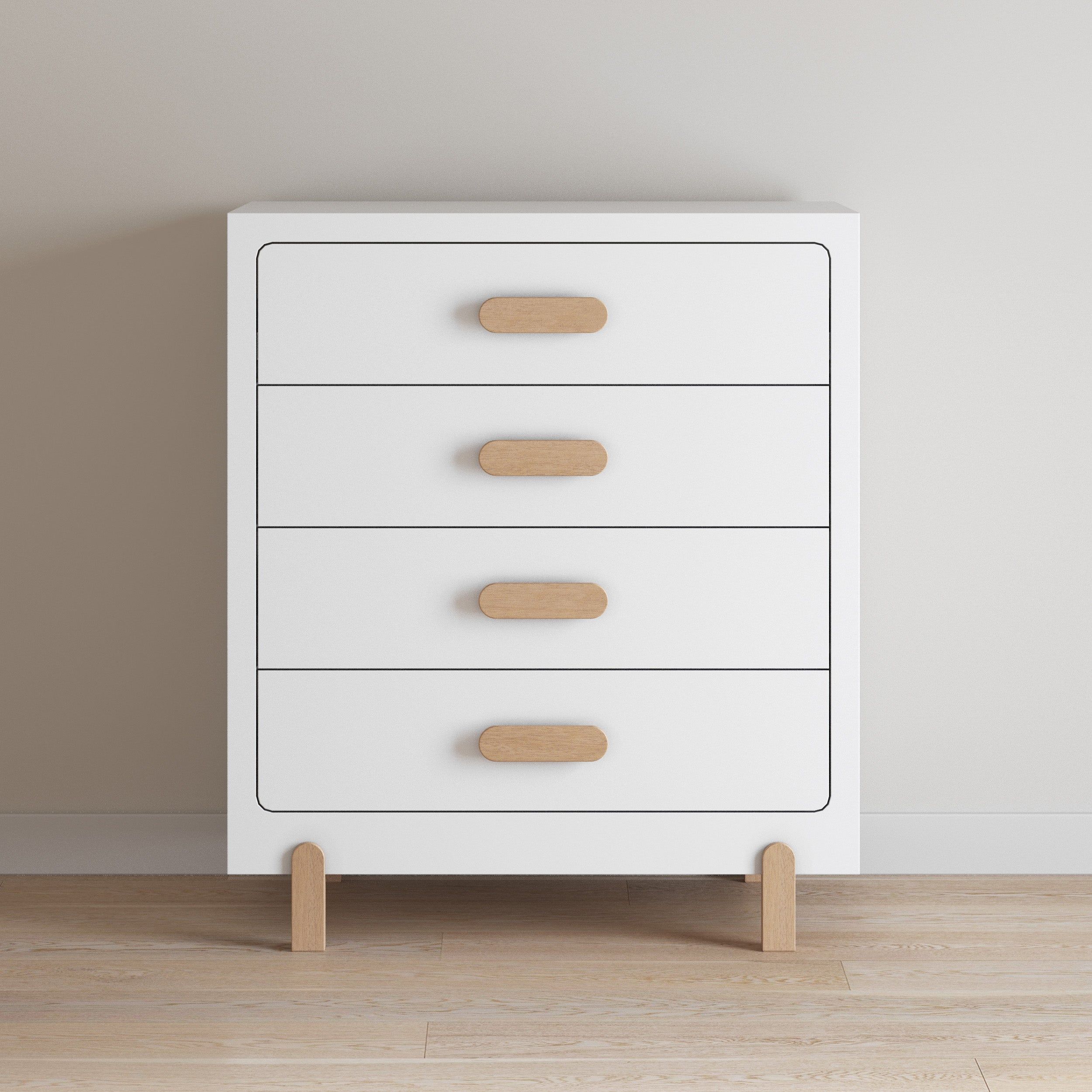 Park Heights 4-Drawer Chest - Matte White
