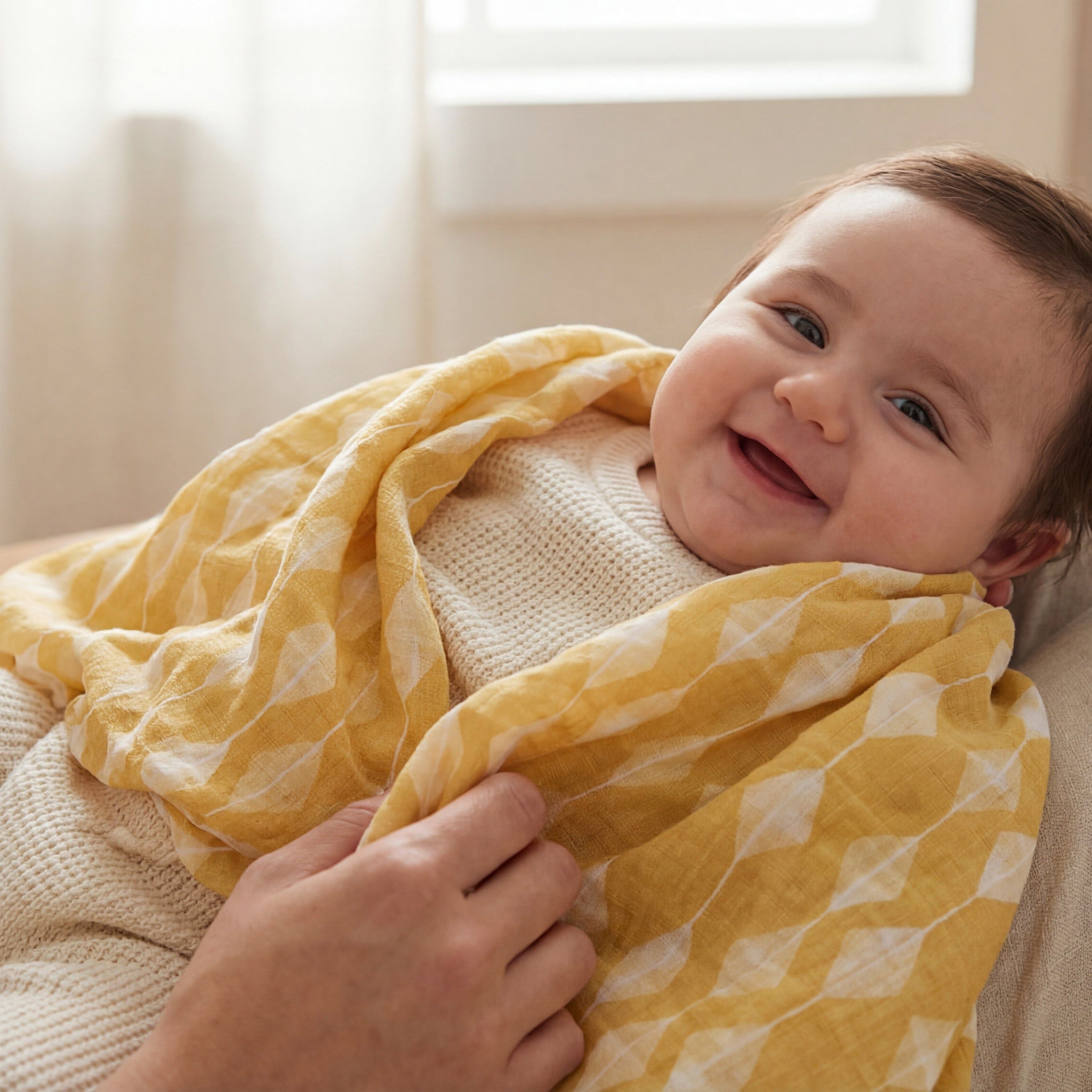 Essentials Cotton Muslin Swaddle Blanket 4 Pack