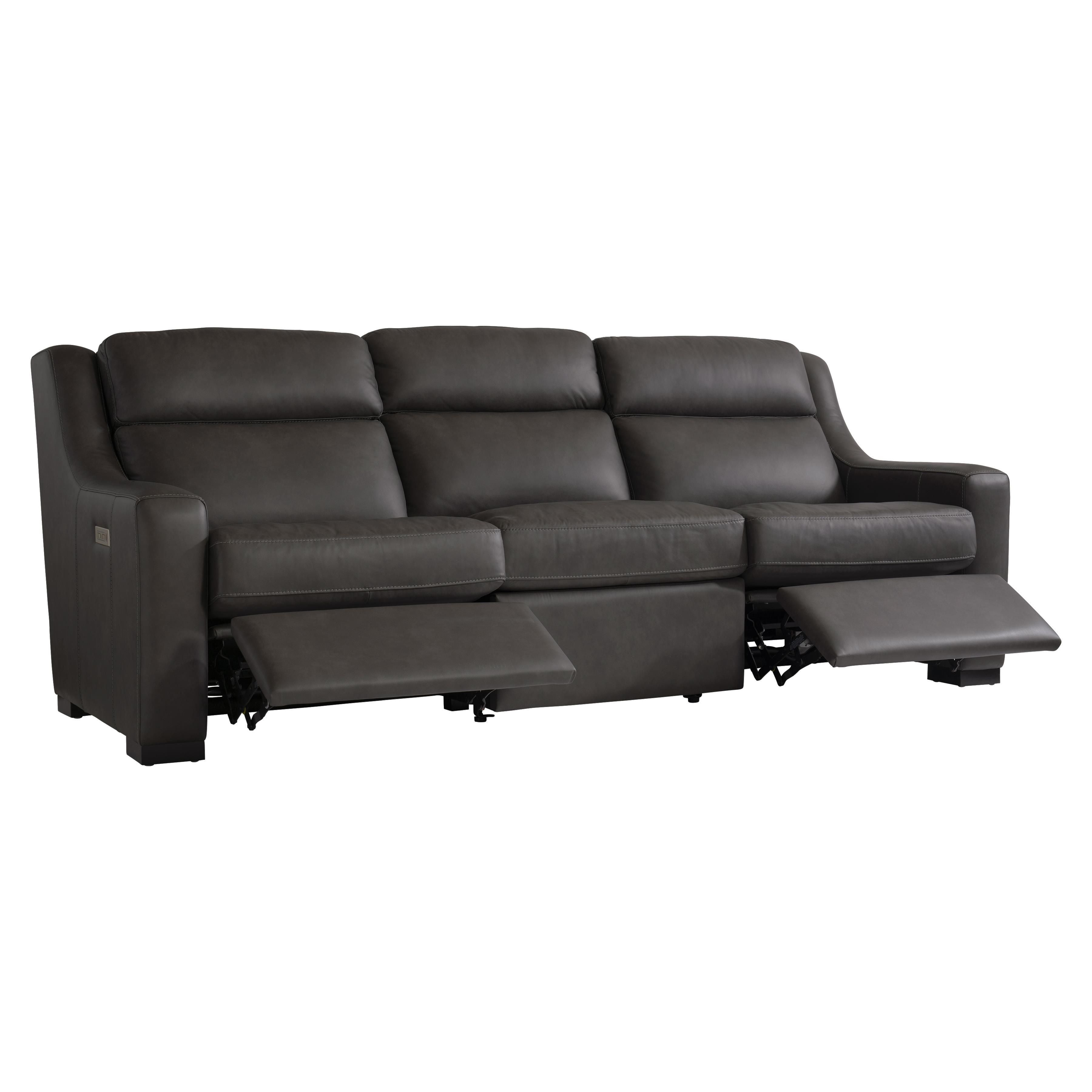 Bernhardt Germain Leather Power Motion Sofa