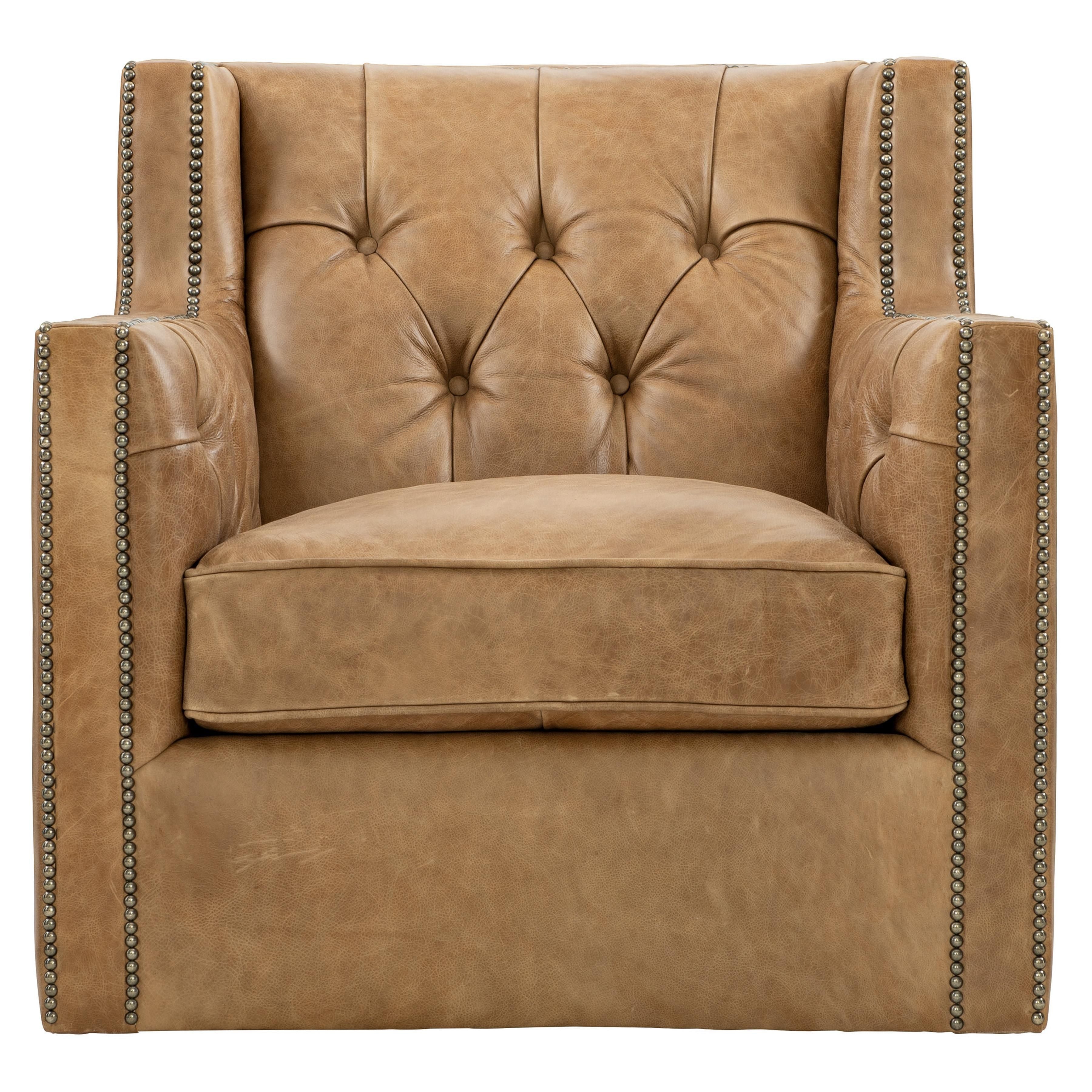 Bernhardt Furniture Candace Leather Swivel Chair