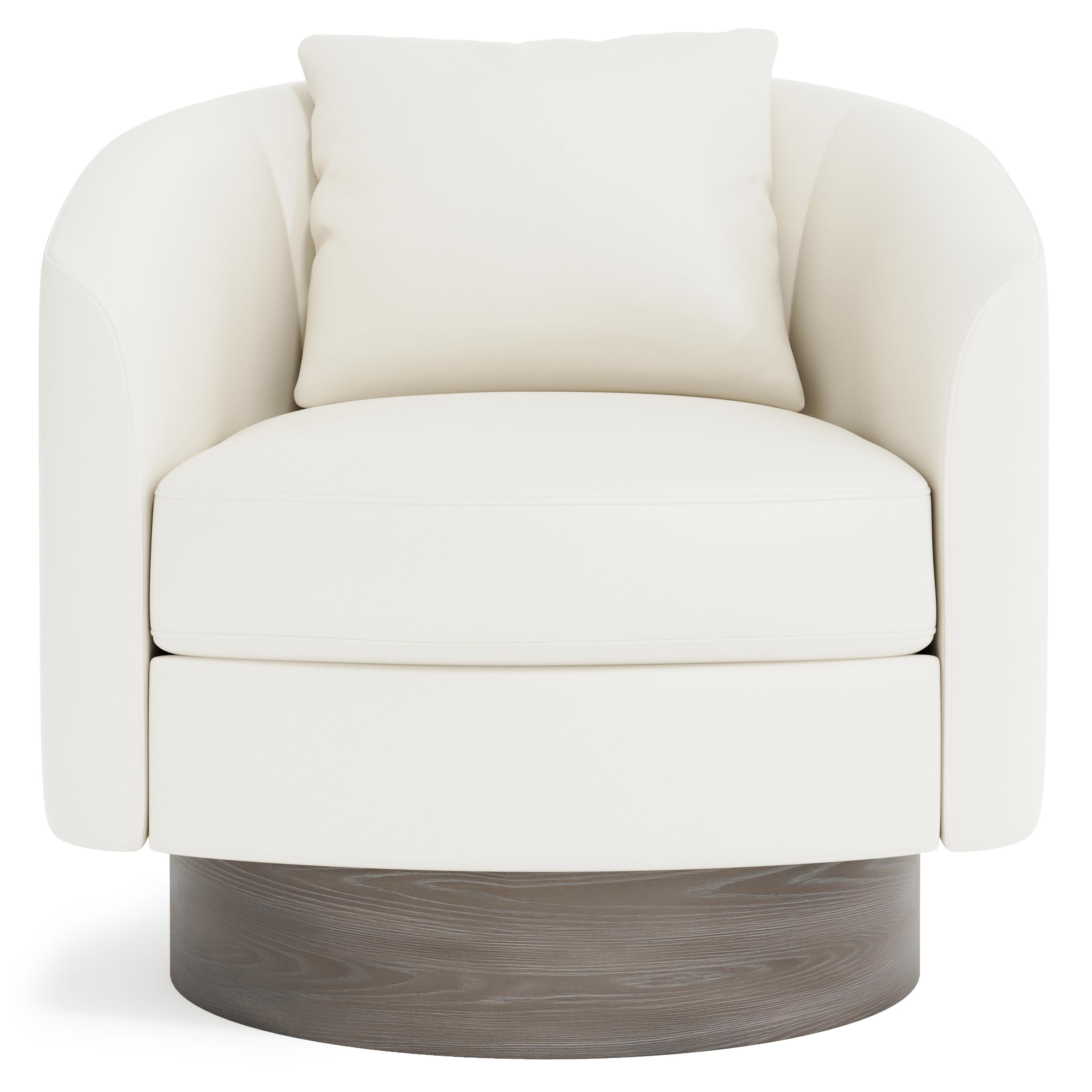 Bernhardt Furniture Camino Leather Swivel Chair