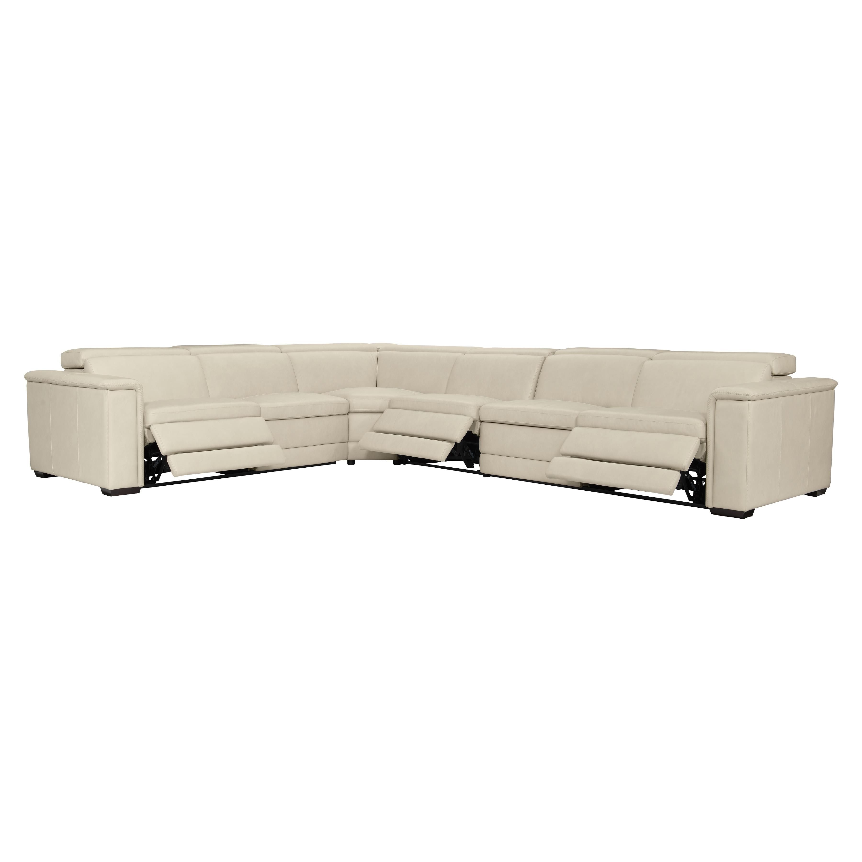 Bernhardt Furniture – Lioni Leather Power Motion Sectional