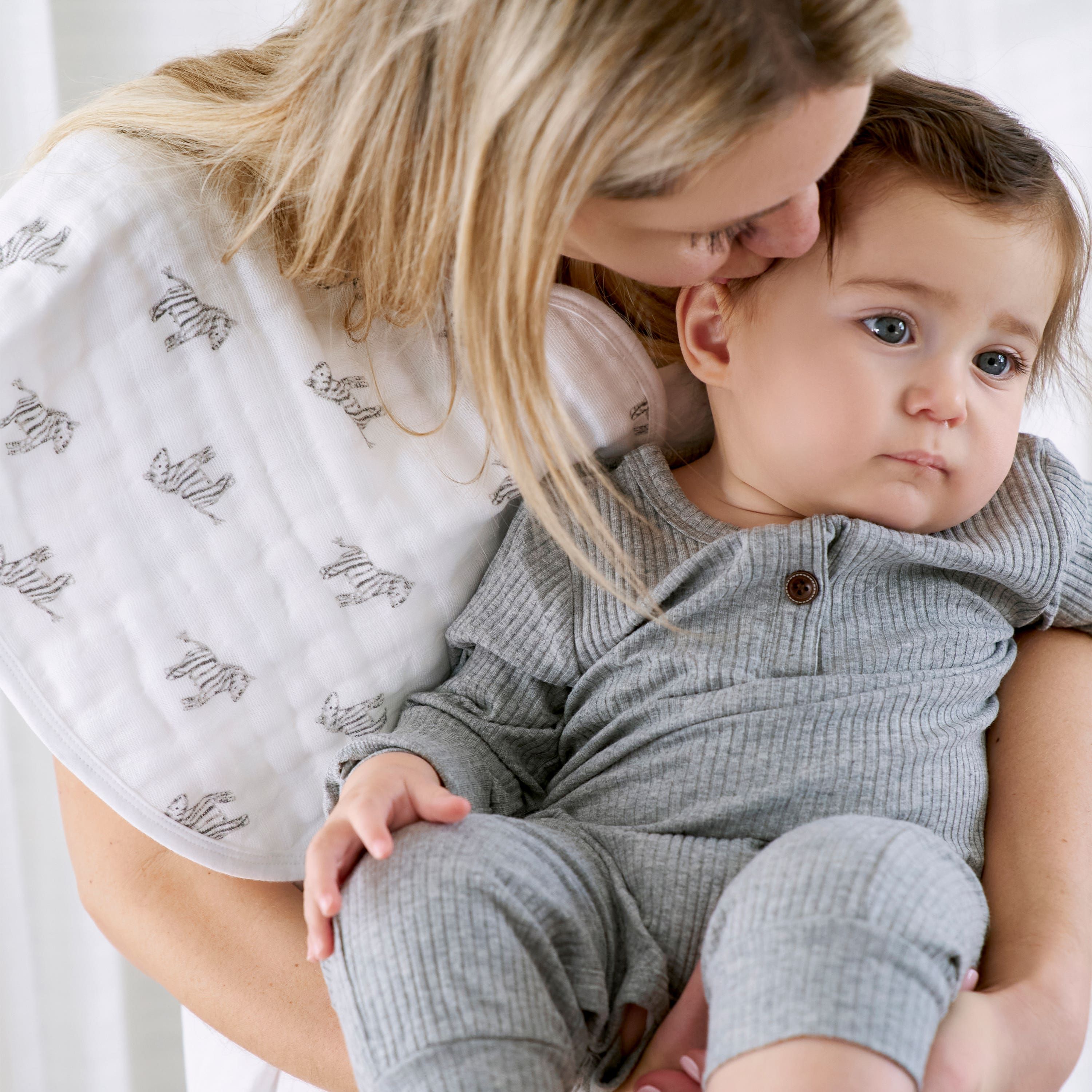 Organic Cotton Muslin Burpy Bibs 2 Pack
