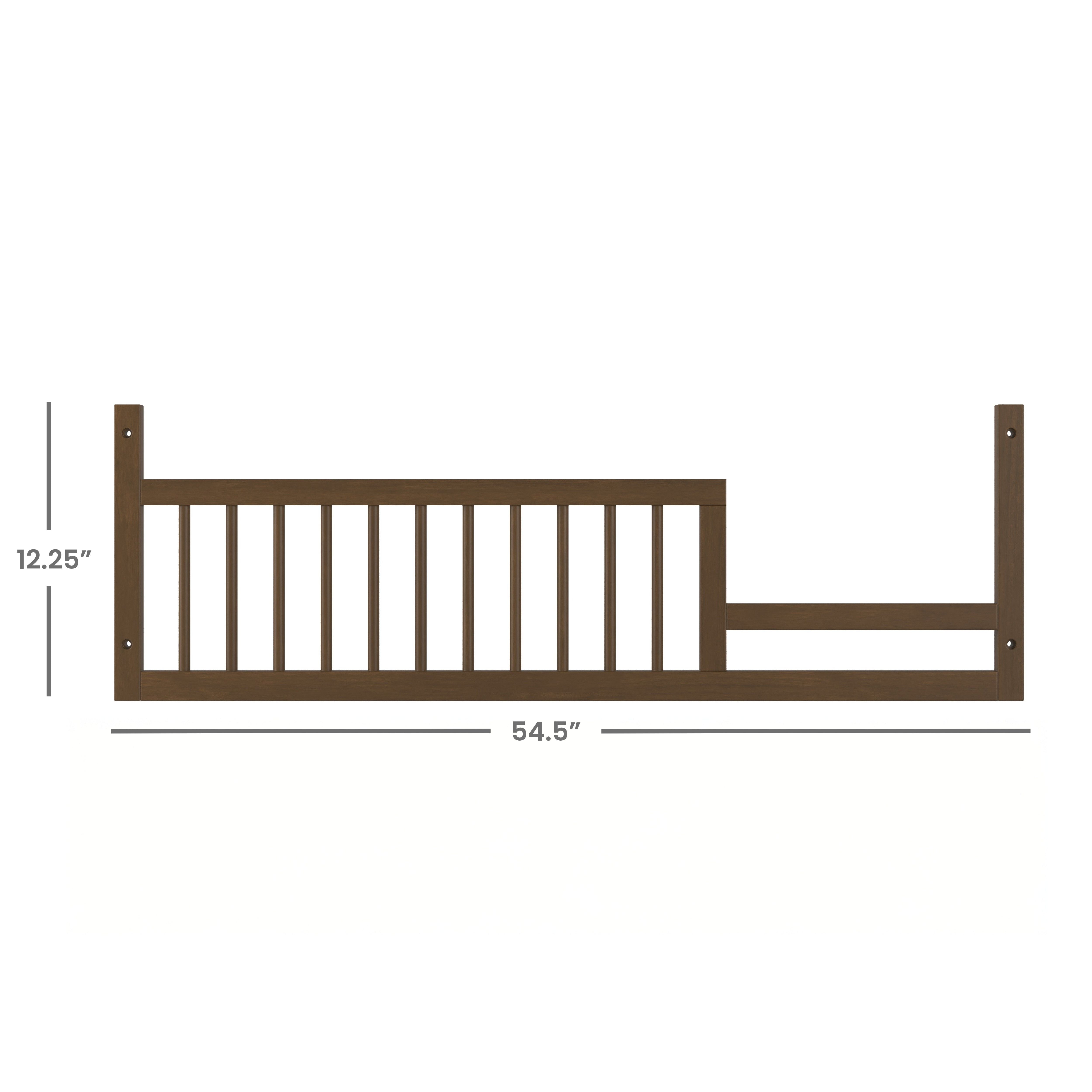 Toddler Guard Rail Pine Wood Cocoa Bean