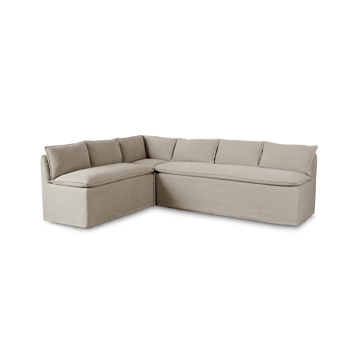 Andre Slipcover Dining Banquette L-shape