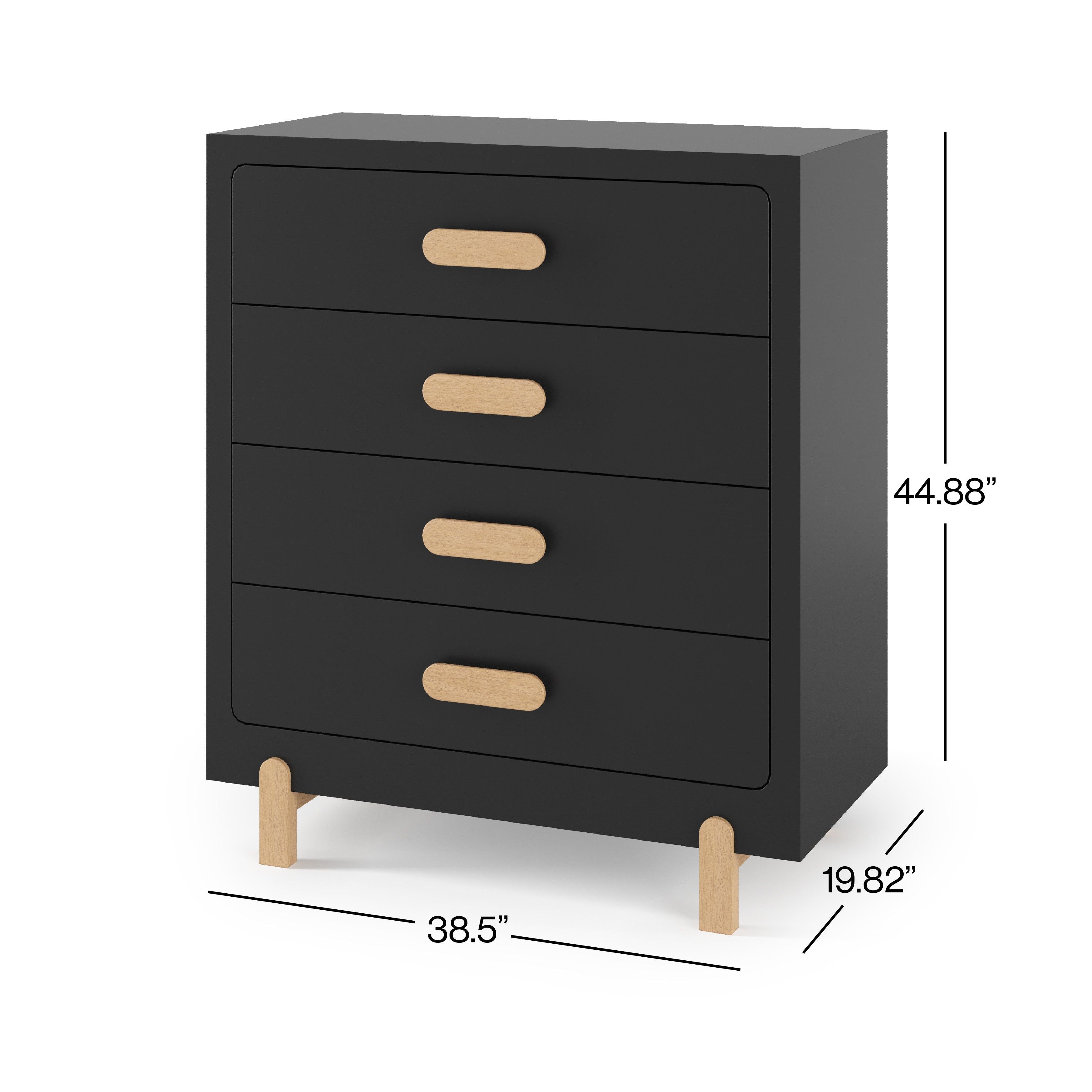 Park Heights 4-Drawer Chest - Caviar Black