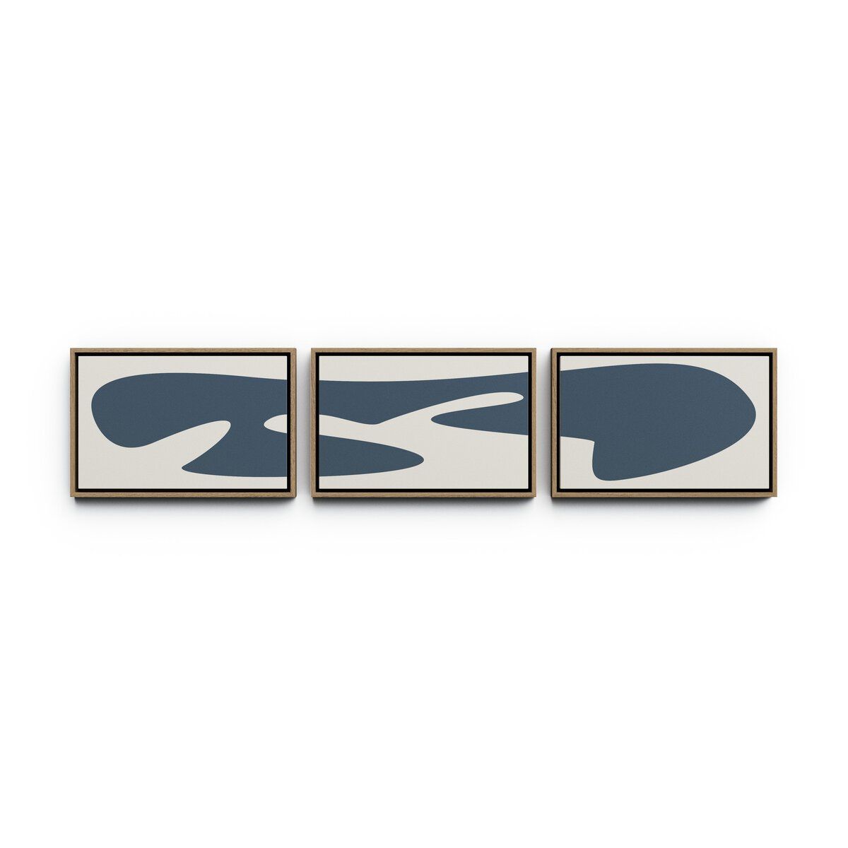Organic Curves 3 Triptych By Fh Art Studio