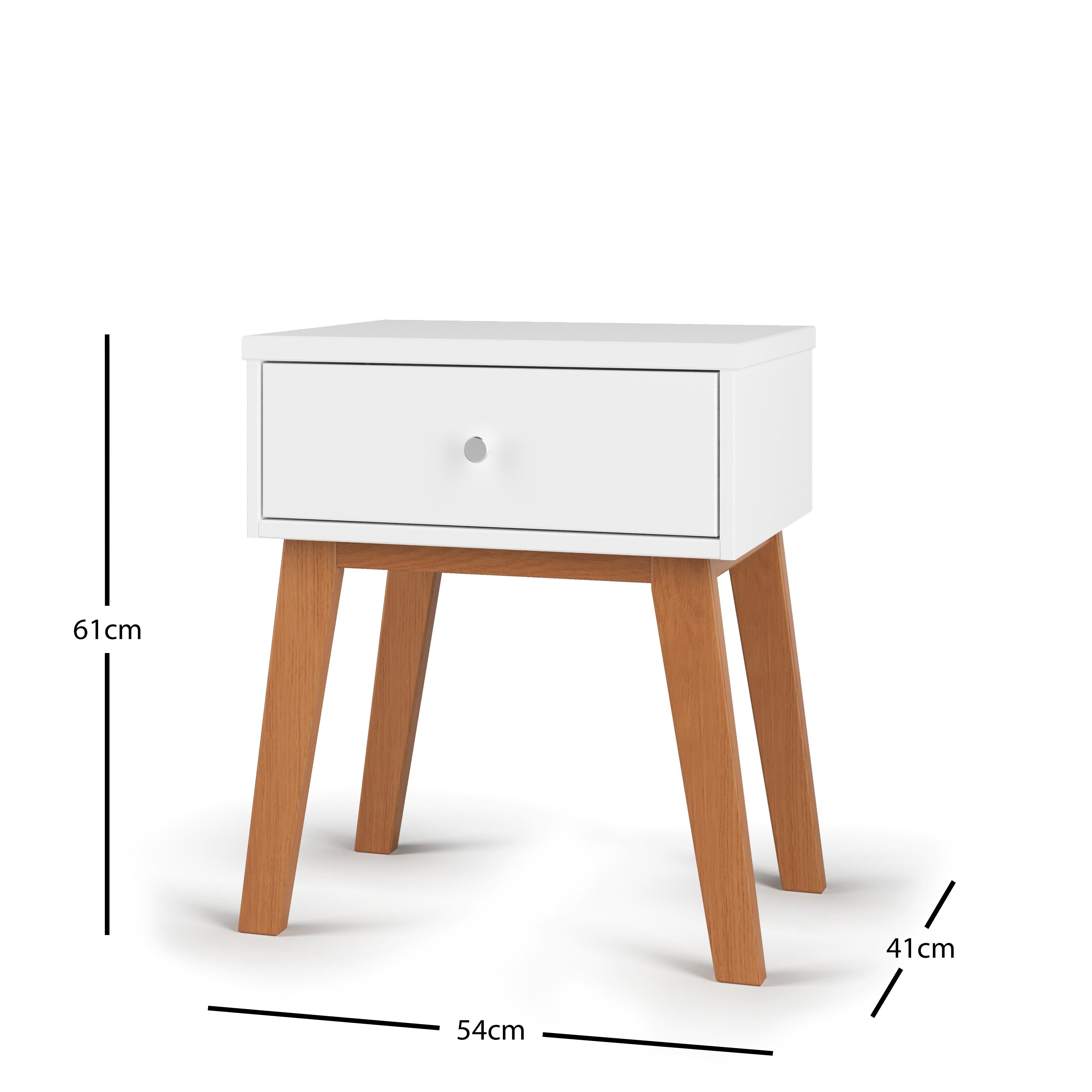 Soho Nightstand White Natural
