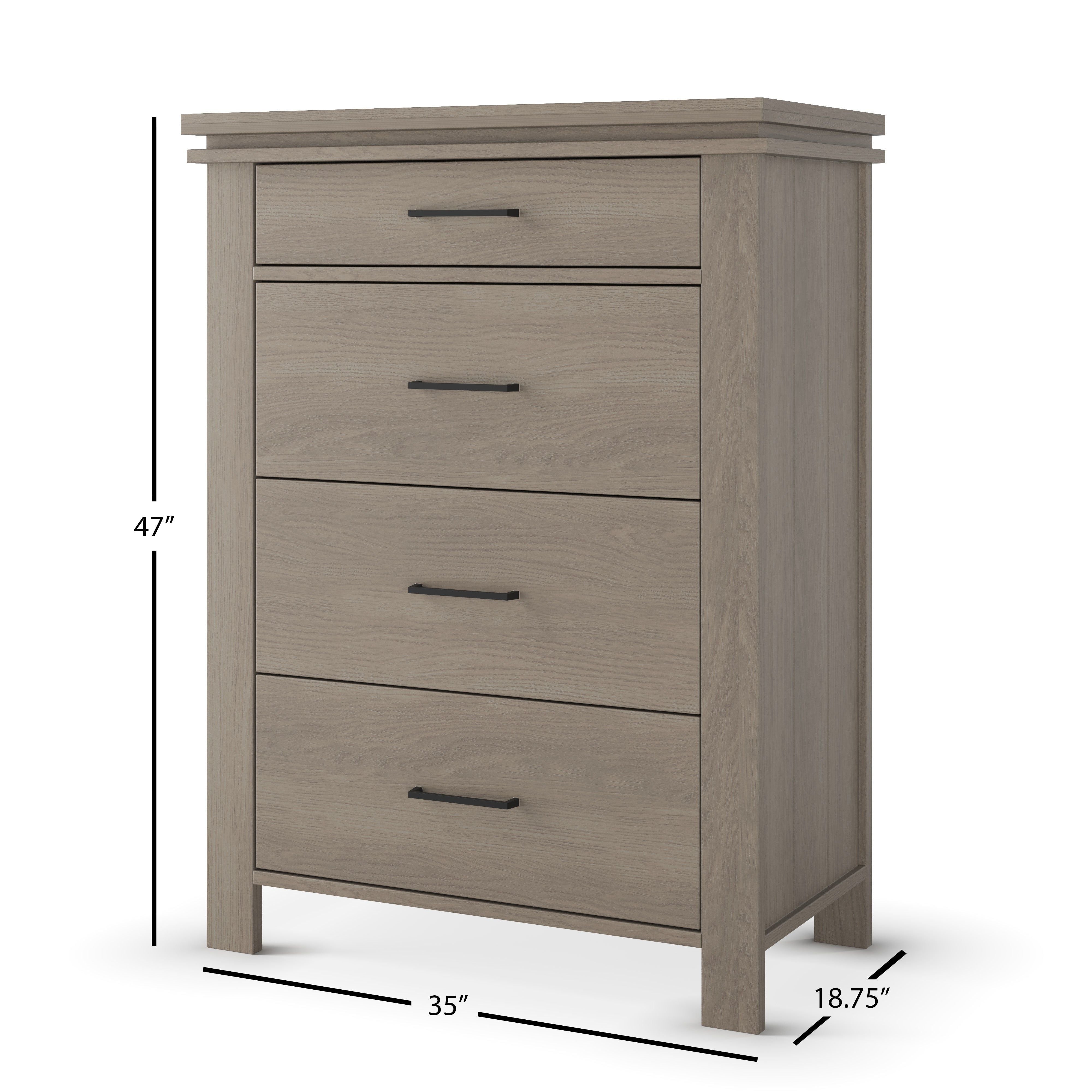 Denman 4 Drawer Chest, Crescent Gray