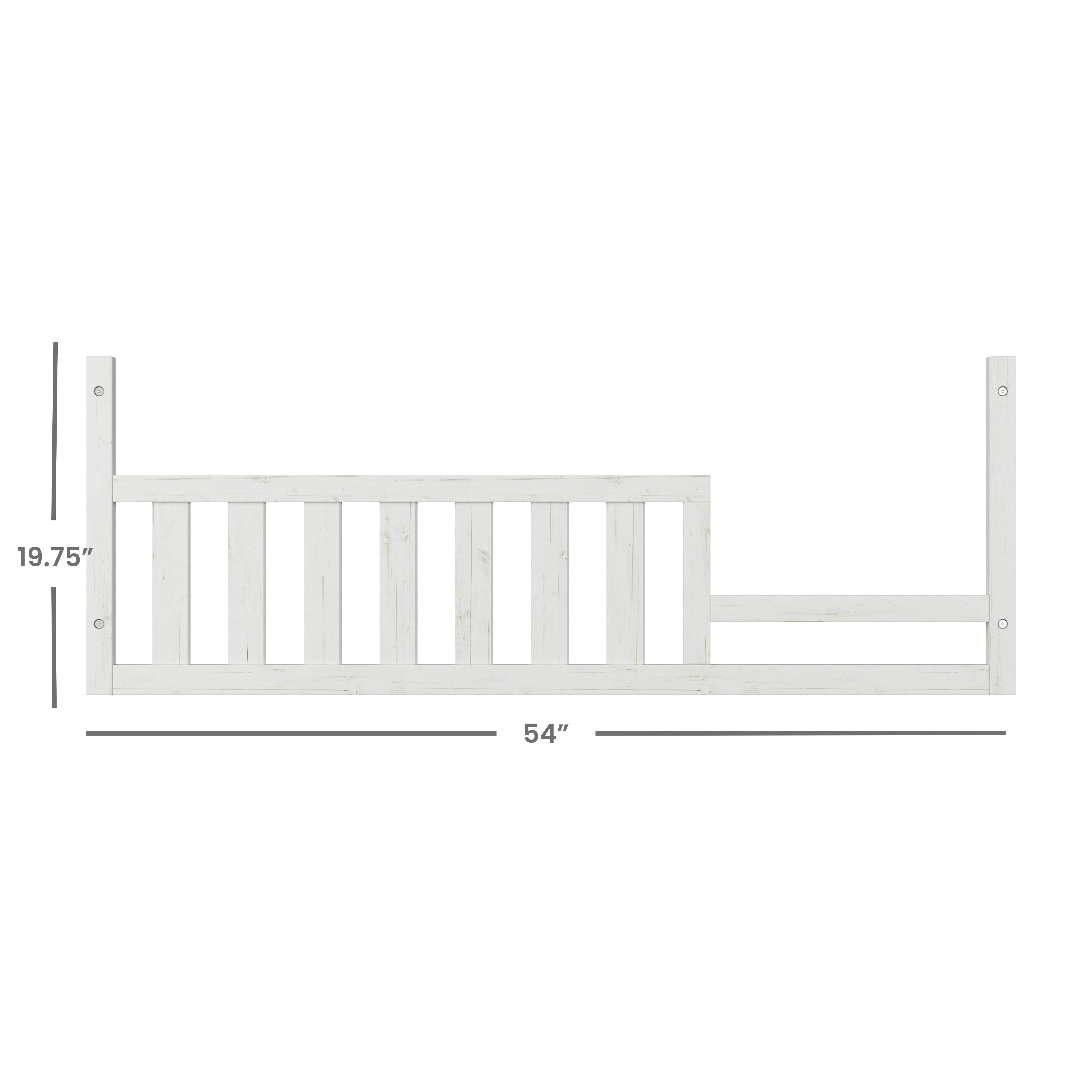 Toddler Guard Rail, White/Gray