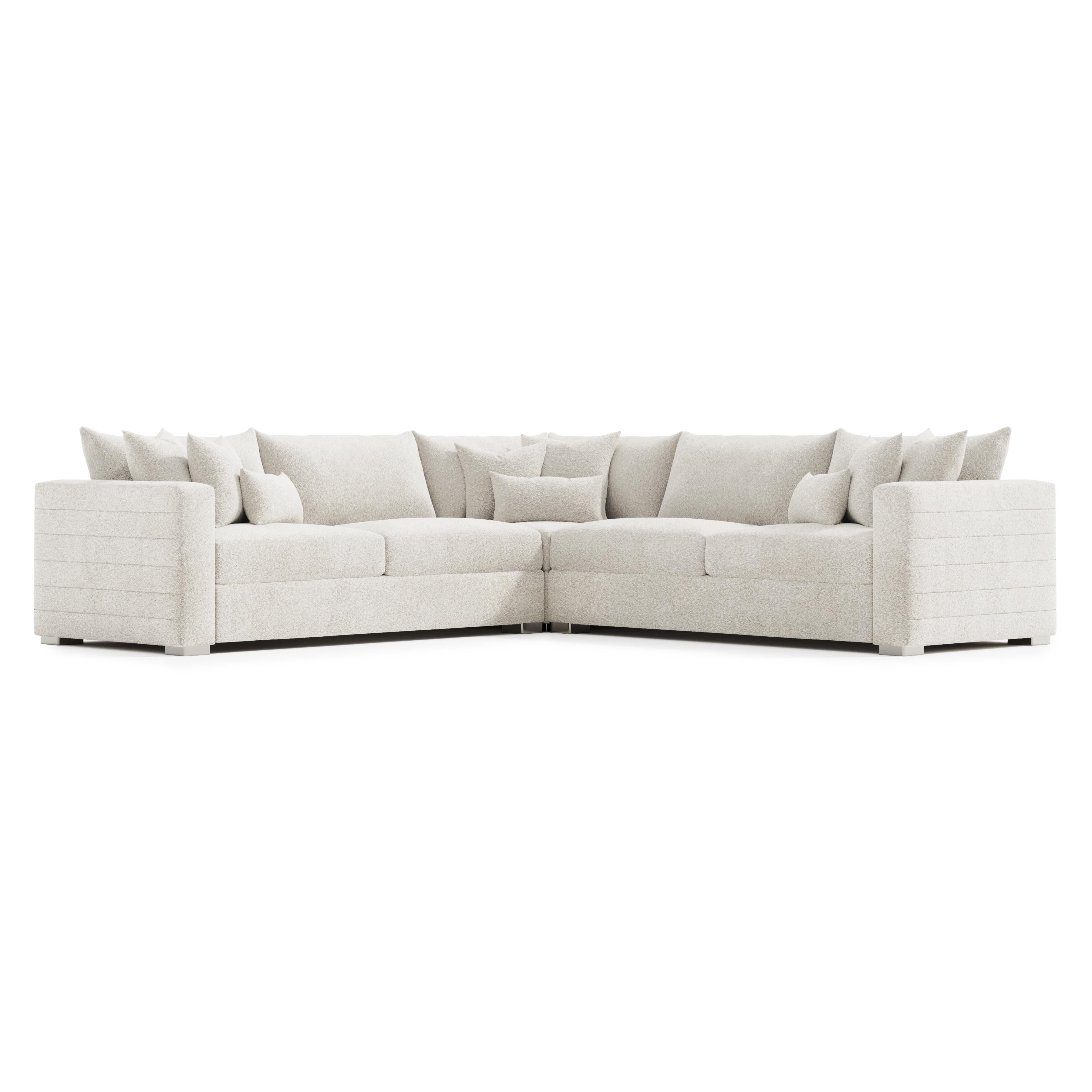 Bernhardt Furniture Helena Fabric Sectional Metal Foot