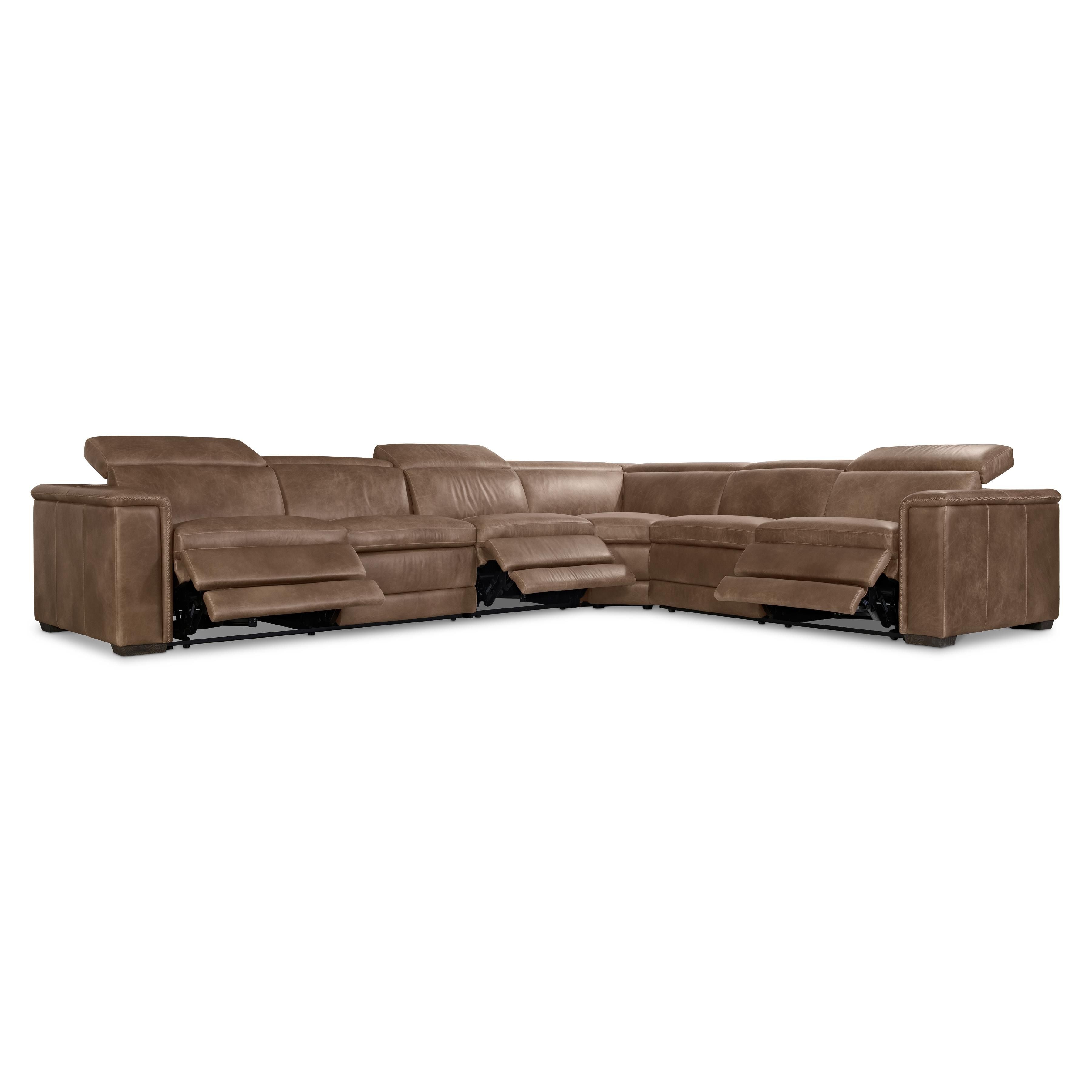 Bernhardt Furniture – Lioni Leather Power Motion Sectional