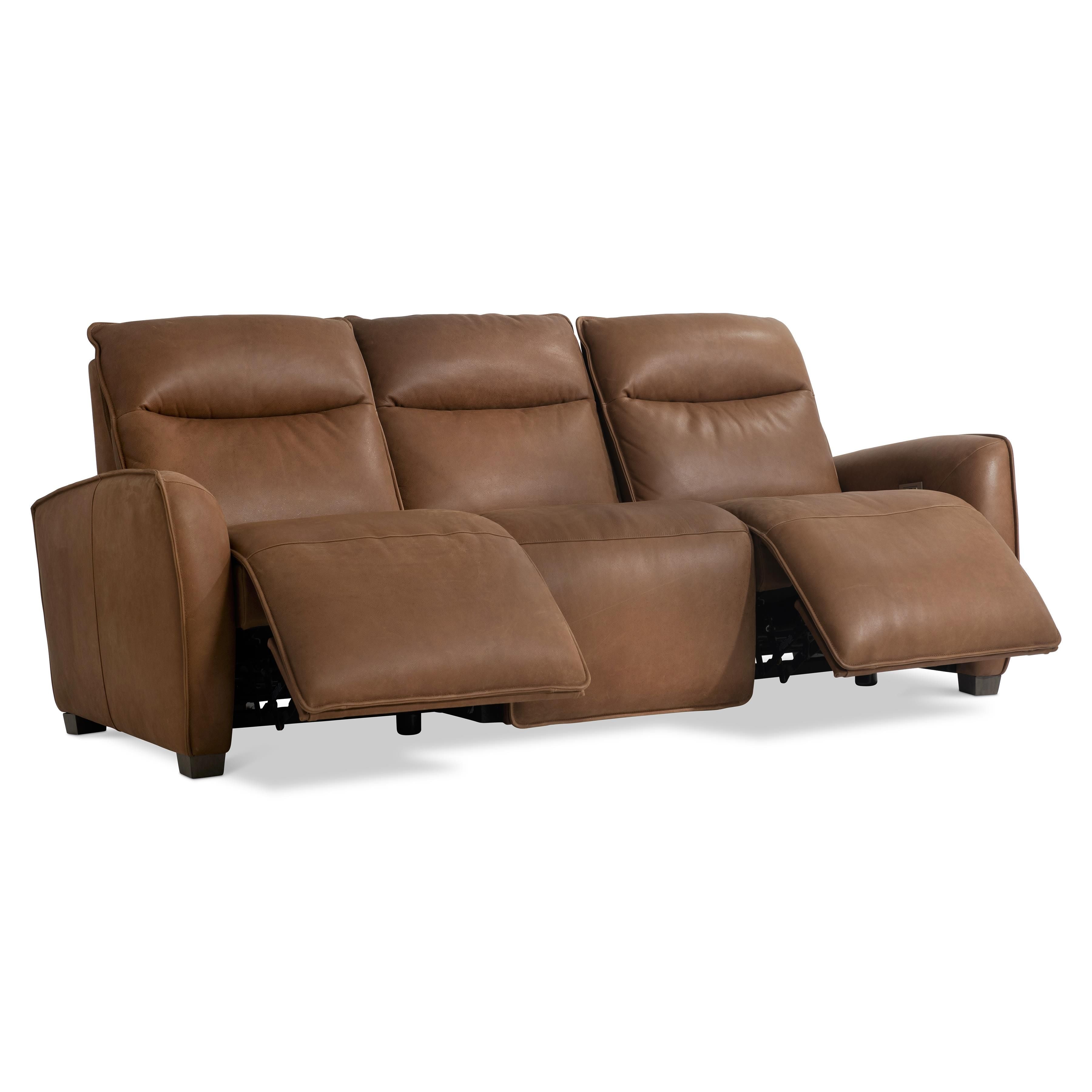 Bernhardt Sorrento Leather Power Motion Sofa