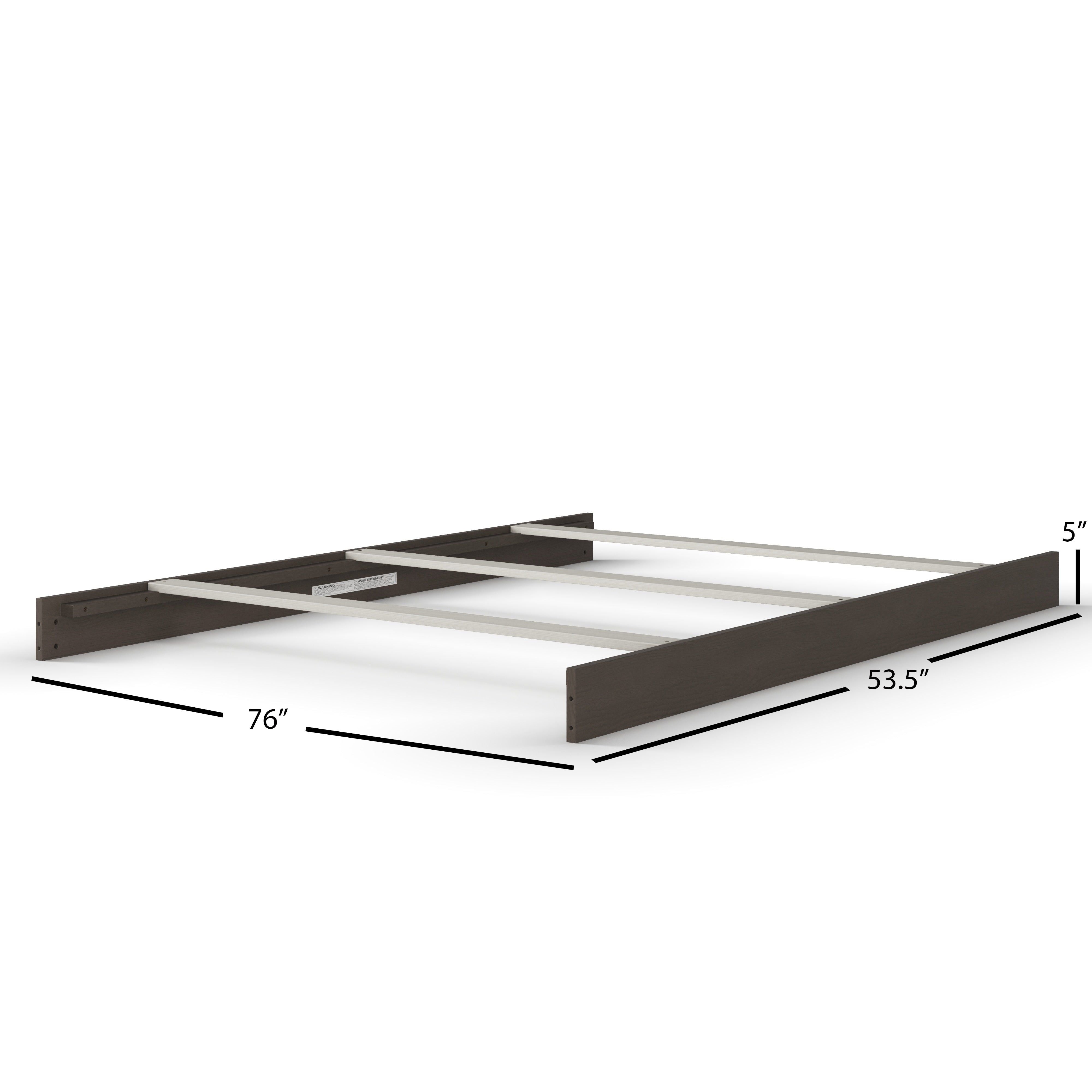 F06474 - Full-Size Bed Rails, Dapper Gray