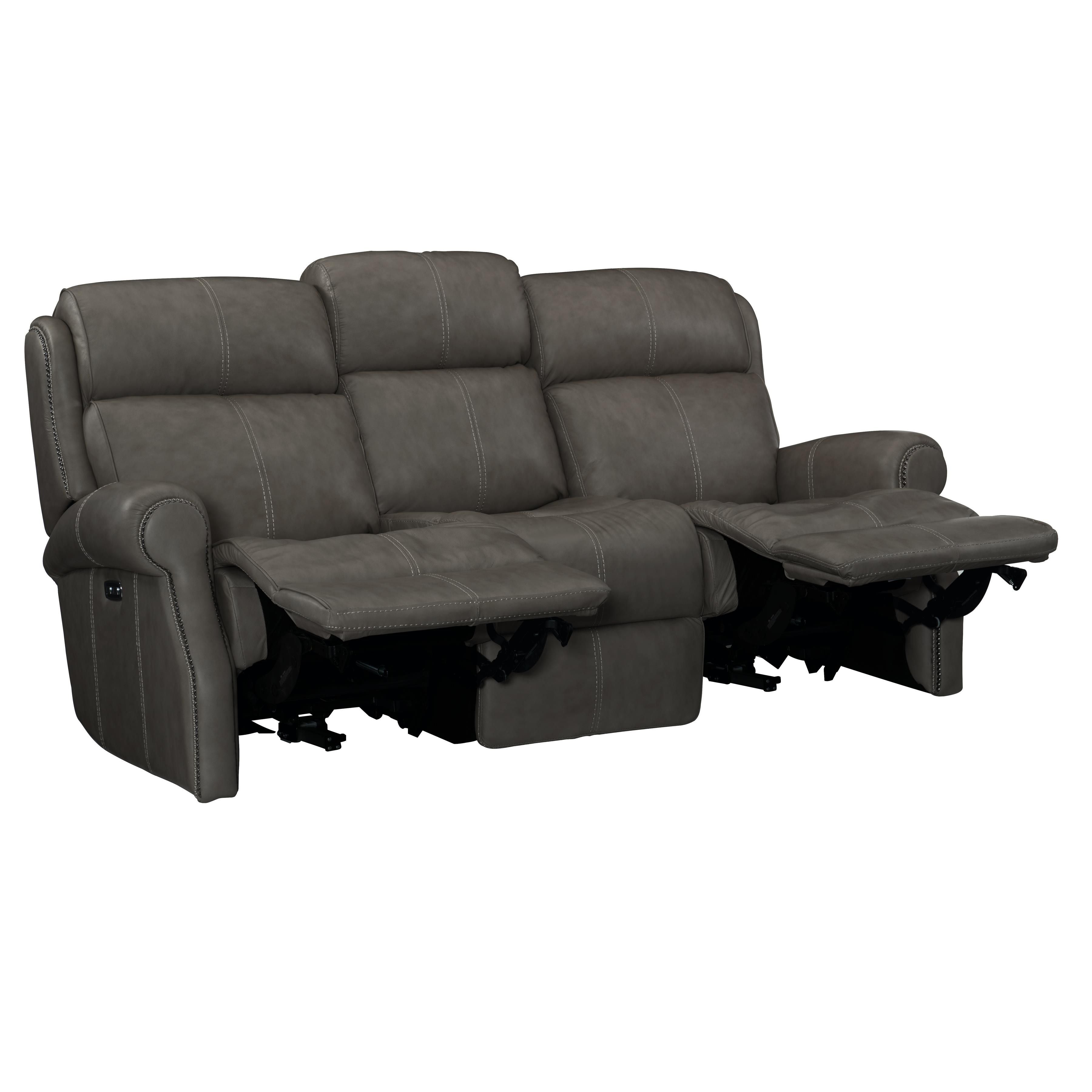 Bernhardt Furniture McGwire Leather Power Motion Sofa