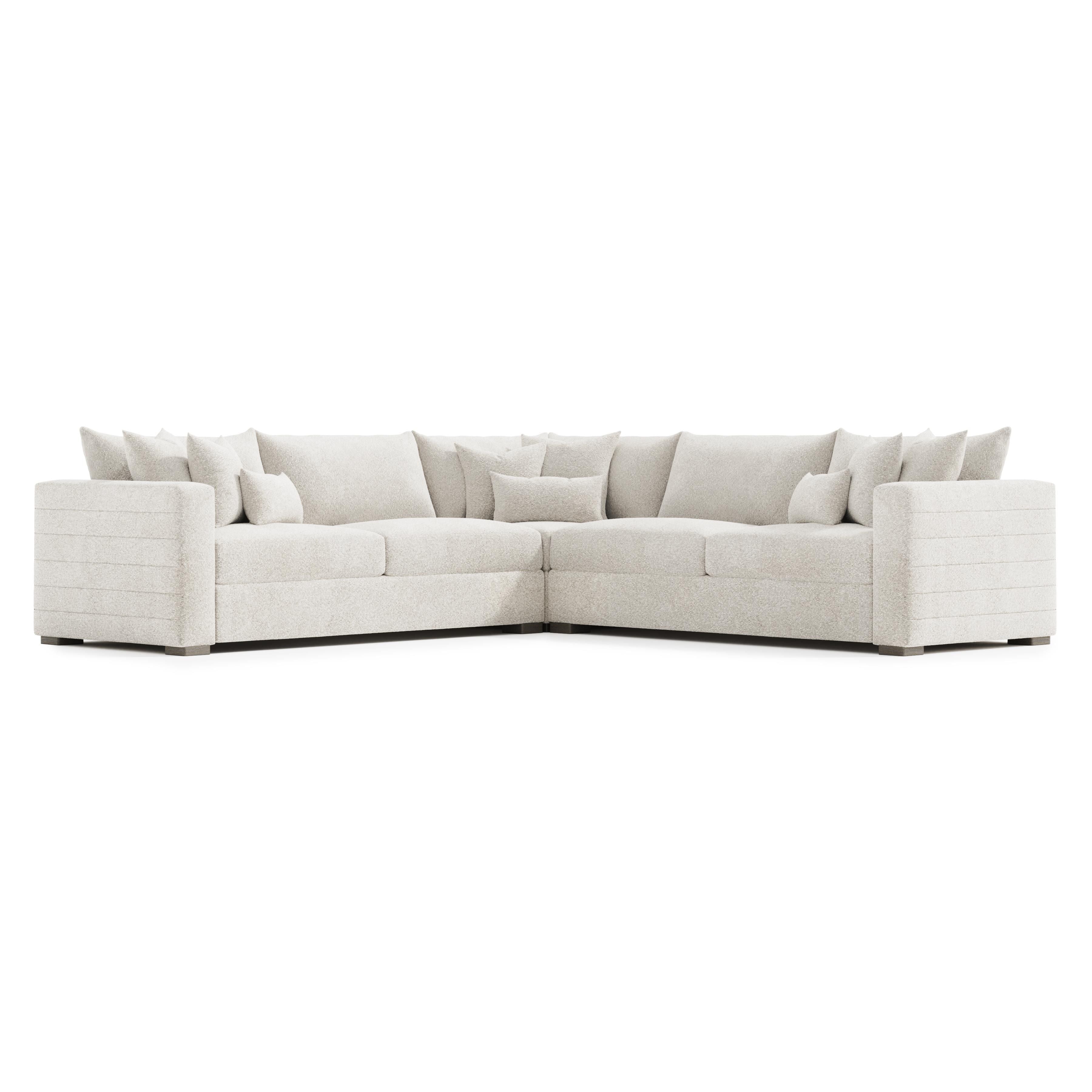 Bernhardt Helena Fabric Sectional Wood Foot