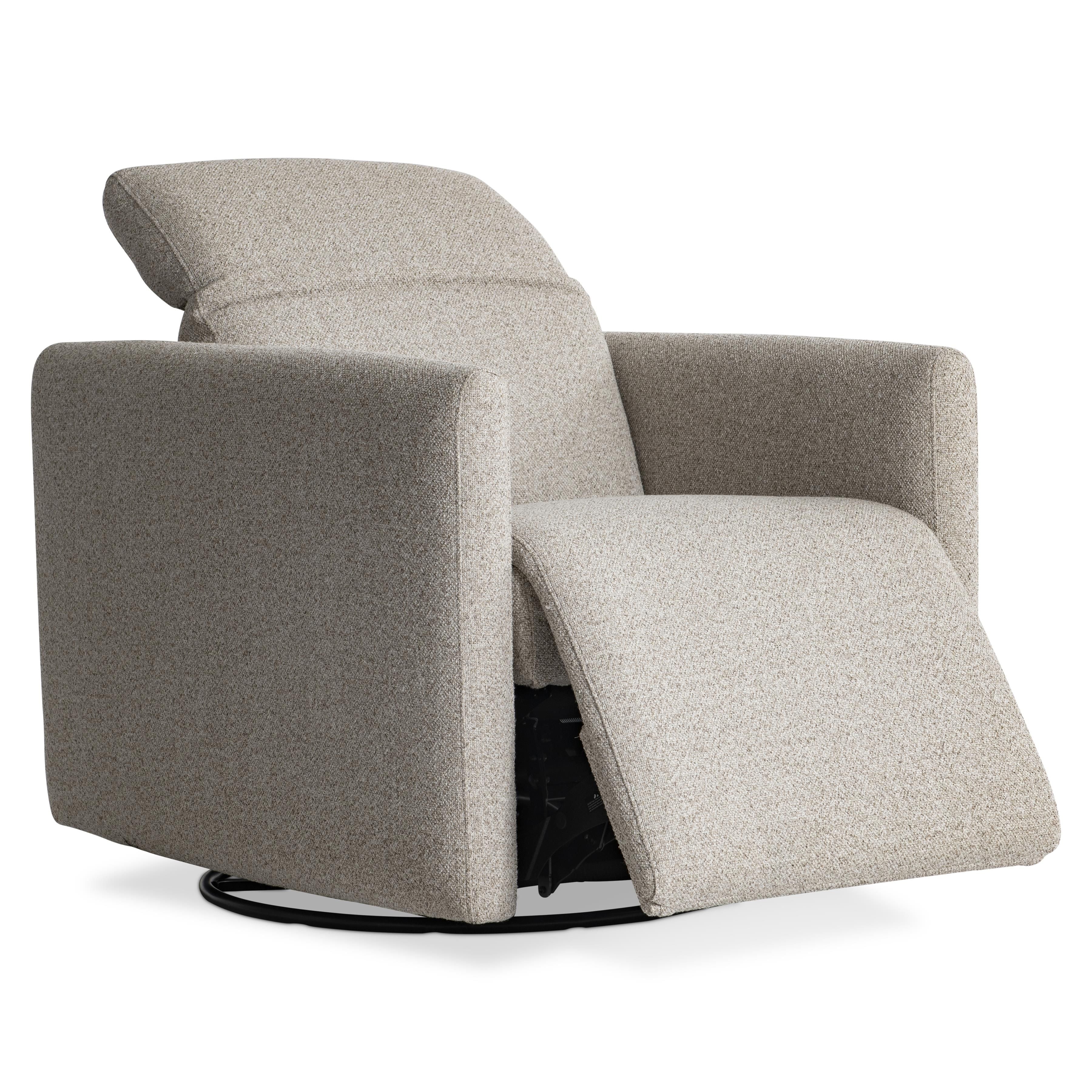 Bernhardt Furniture – Livvy Fabric Power Motion Swivel Chair
