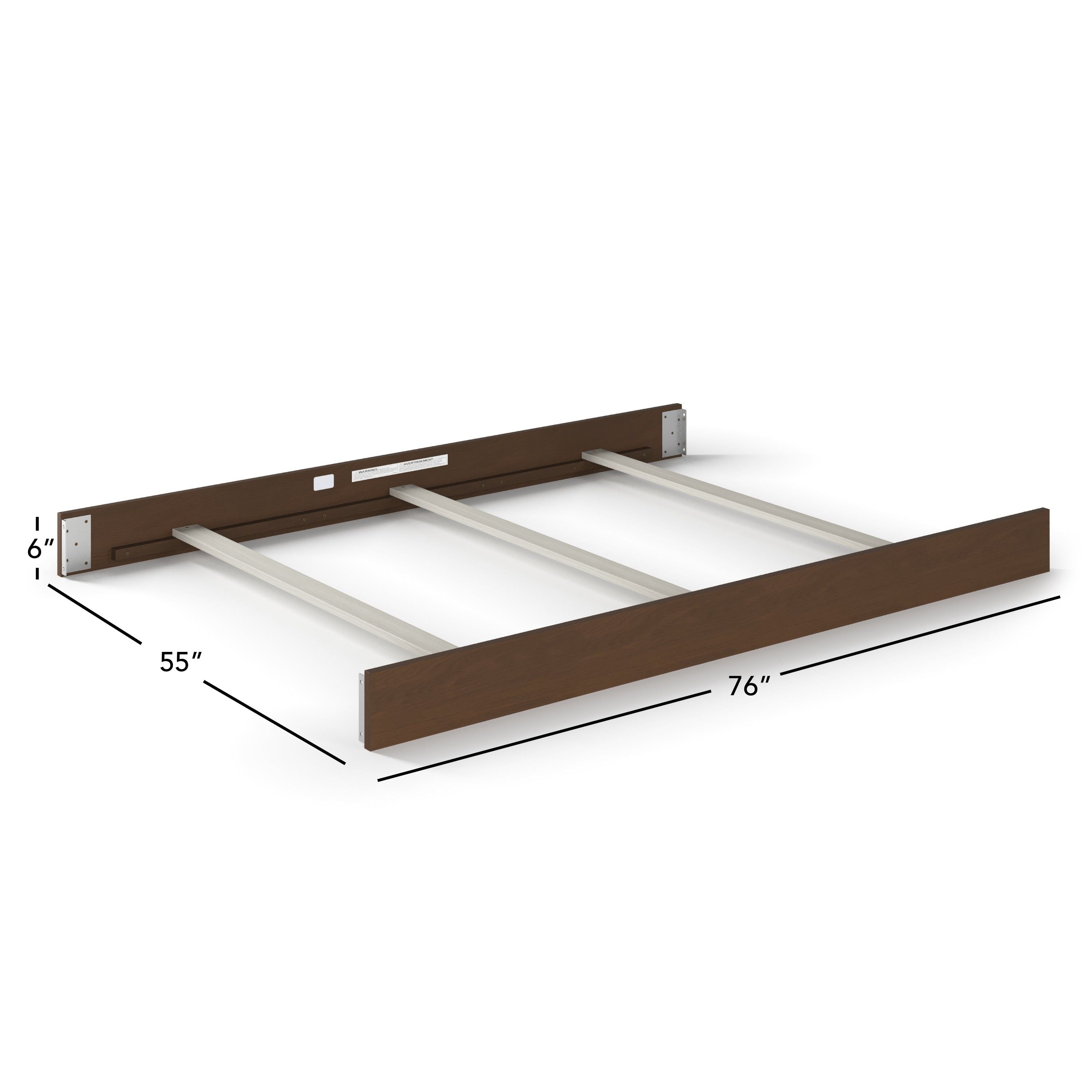 Full-size Bed Rails, Toasted Chestnut by Halo Sleep