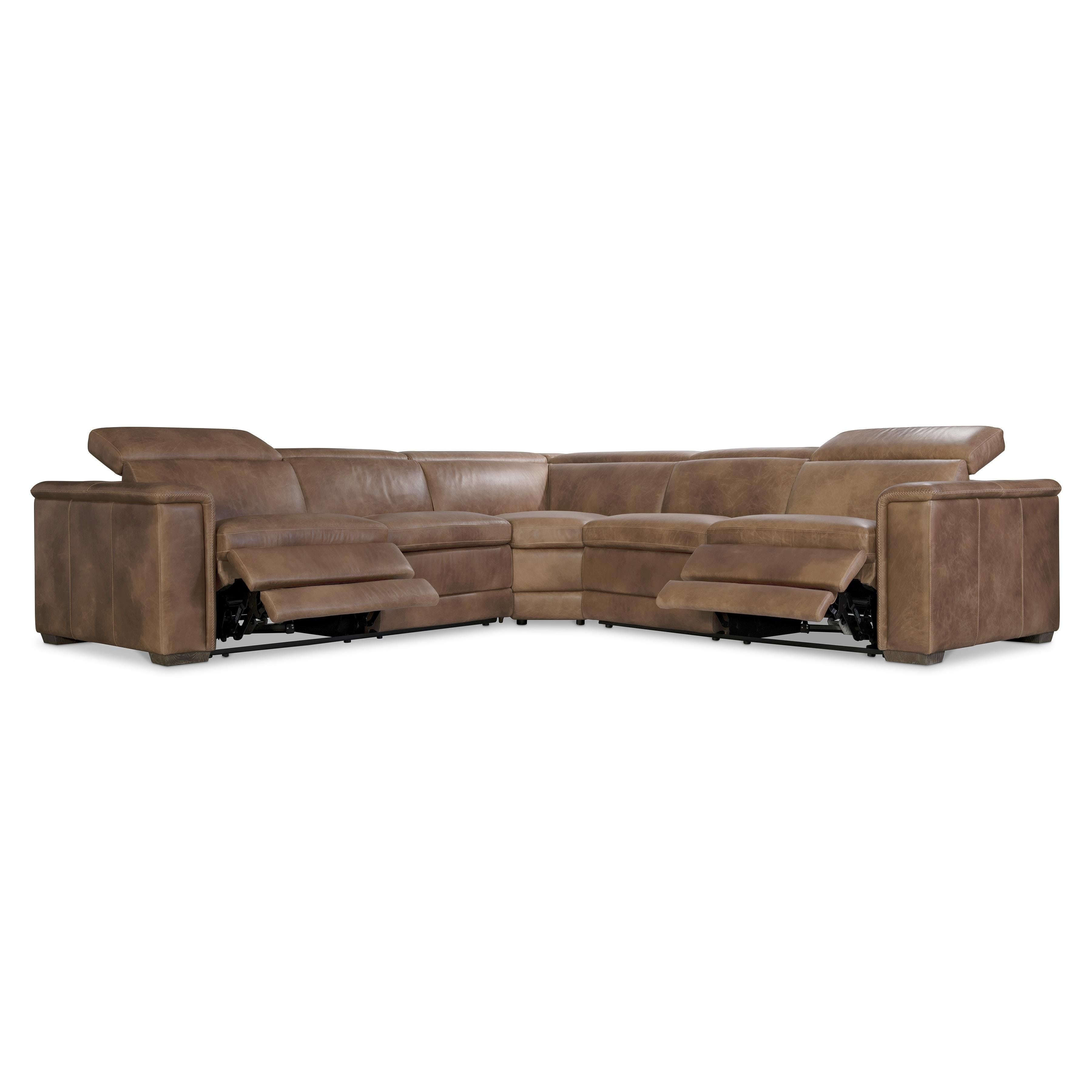 Bernhardt Furniture – Lioni Leather Power Motion Sectional