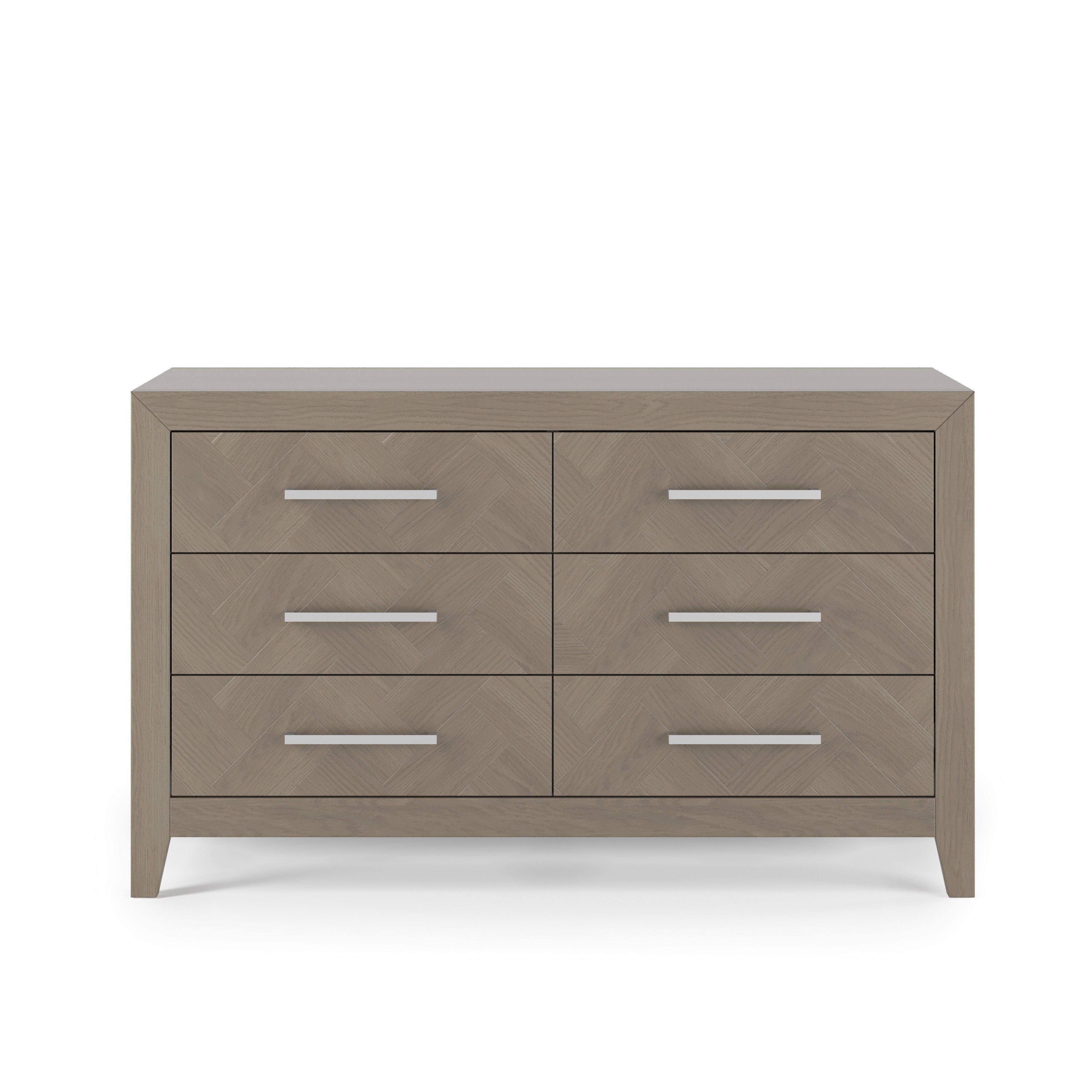 Kieran 6-Drawer Double Dresser, Crescent Gray