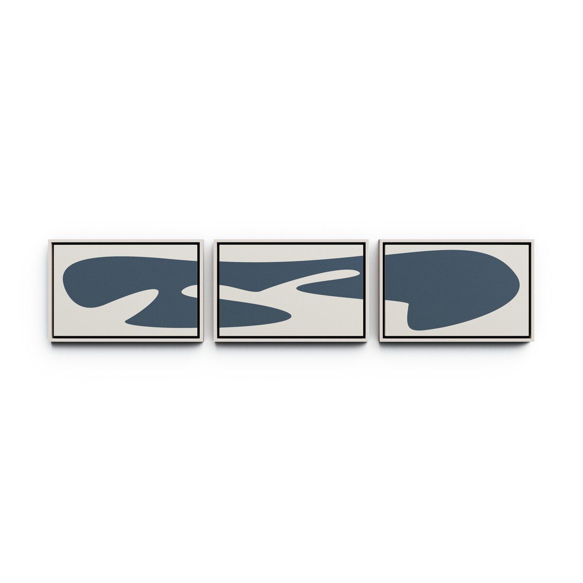 Organic Curves 3 Triptych By Fh Art Studio