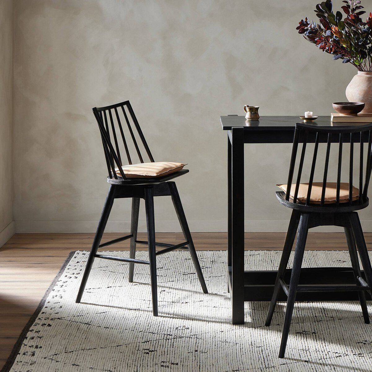 Lewis Swivel Bar + Counter Stool