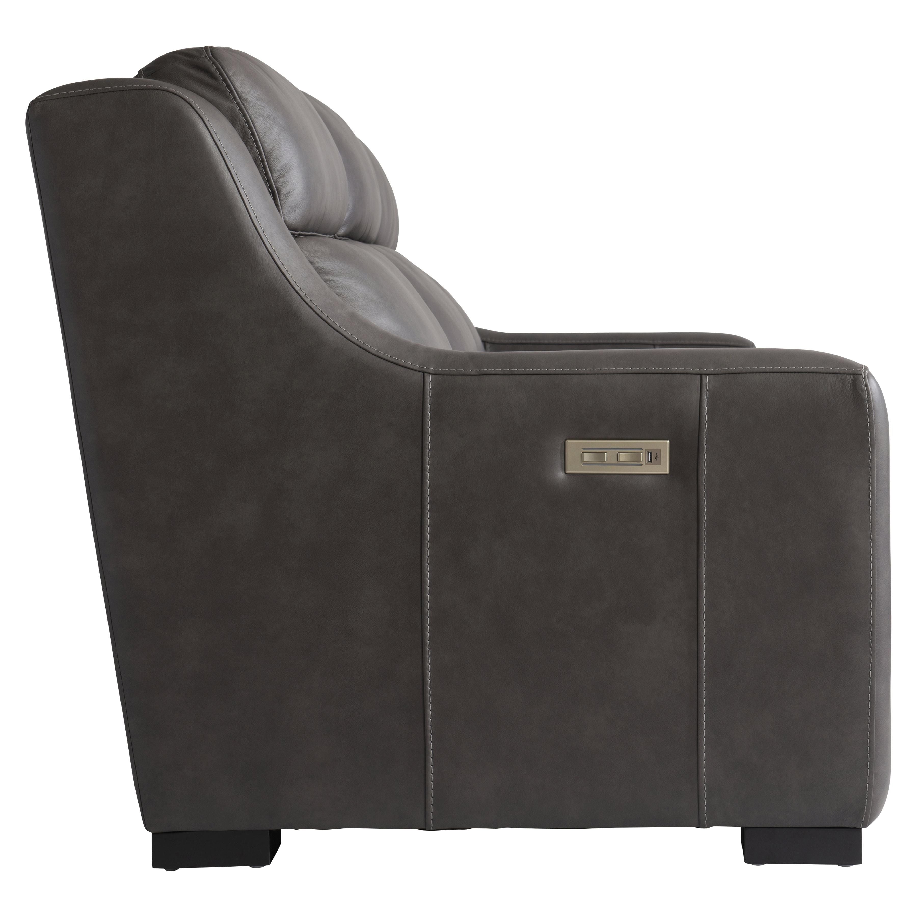 Bernhardt Germain Leather Power Motion Sofa
