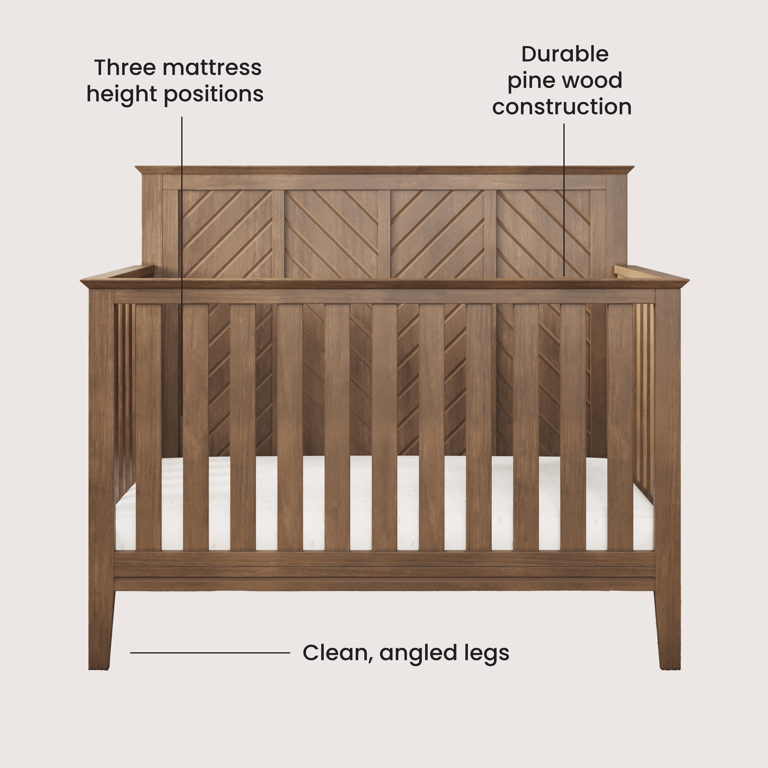 Atwood 4-in-1 Convertible Crib, Cocoa Bean